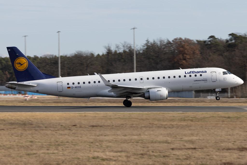 Frankfurt Airport: Lufthansa (LH / DLH) | Operator: Lufthansa CityLine | Embraer E190LR E190 | D-AECE | MSN 19000341