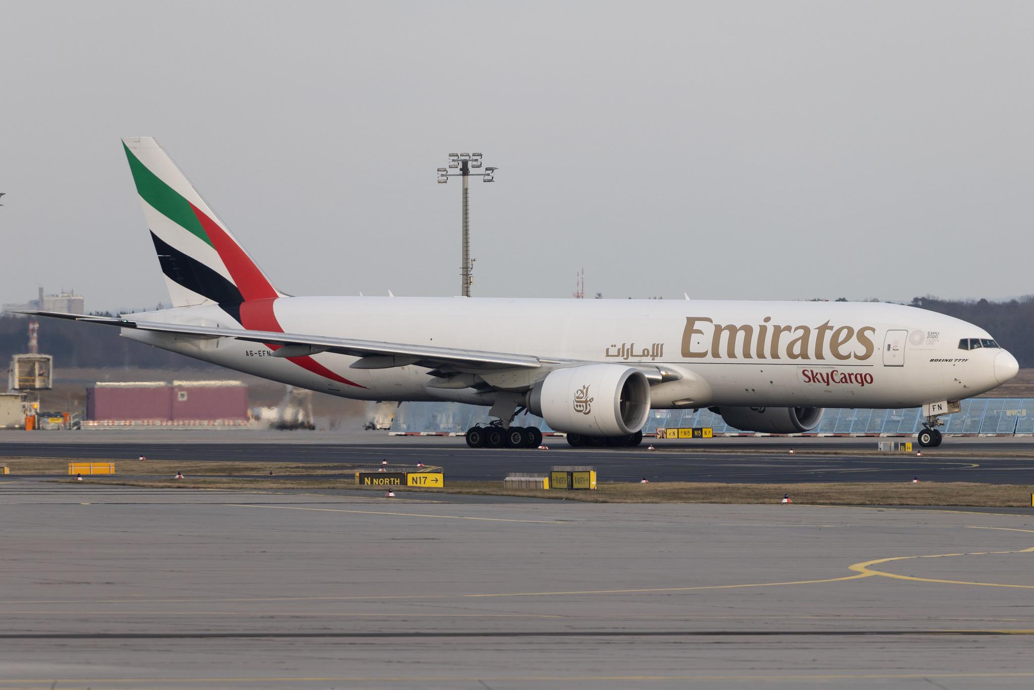 Frankfurt Airport: Emirates SkyCargo (EK / UAE) | Operator: Emirates | Boeing 777-F1H B77L | A6-EFN | MSN 42232