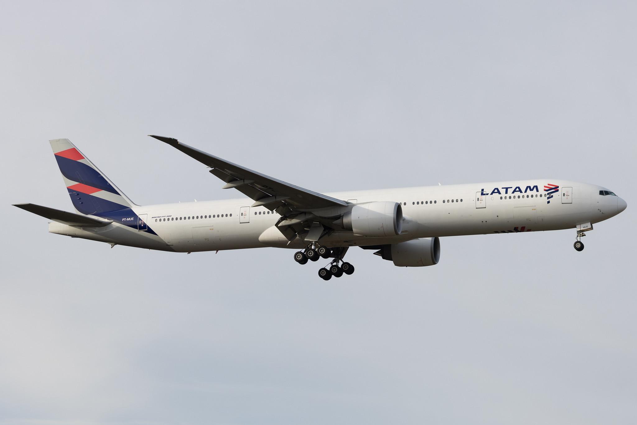 Frankfurt Airport: LATAM Airlines (LA / LAN) | Operator: LATAM Brasil | Boeing 777-32W(ER) B77W | PT-MUE | MSN 38886