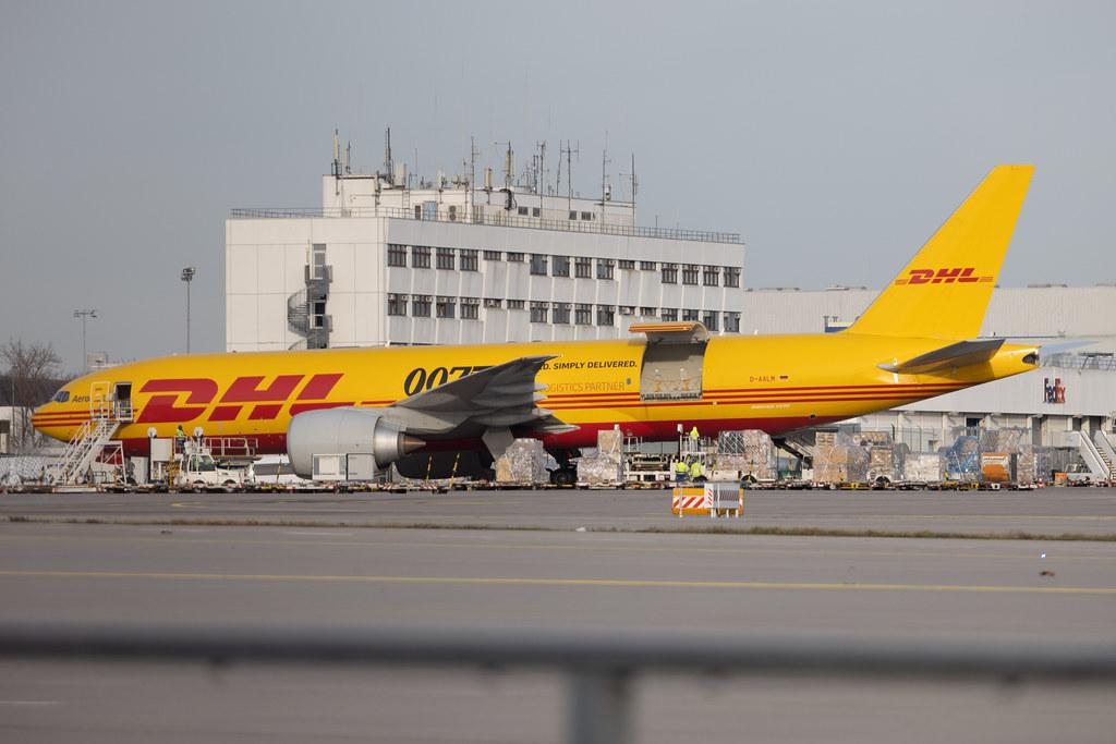 Frankfurt Airport: DHL (D0 / DHK) | Operator: AeroLogic | Boeing 777-F B77L | D-AALM | MSN 66082