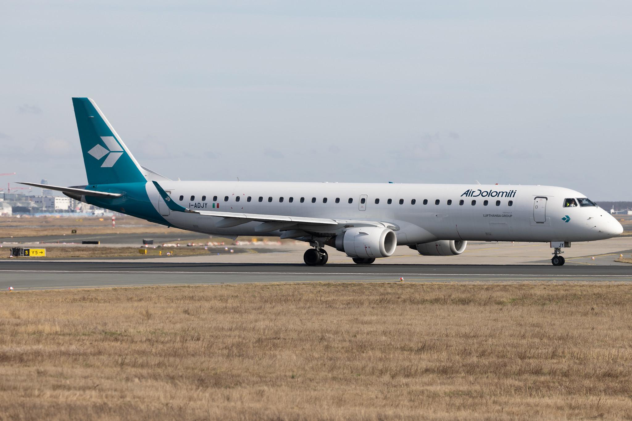 Frankfurt Airport: Air Dolomiti (EN / DLA) | Embraer E195LR E195 | I-ADJY | MSN 19000300