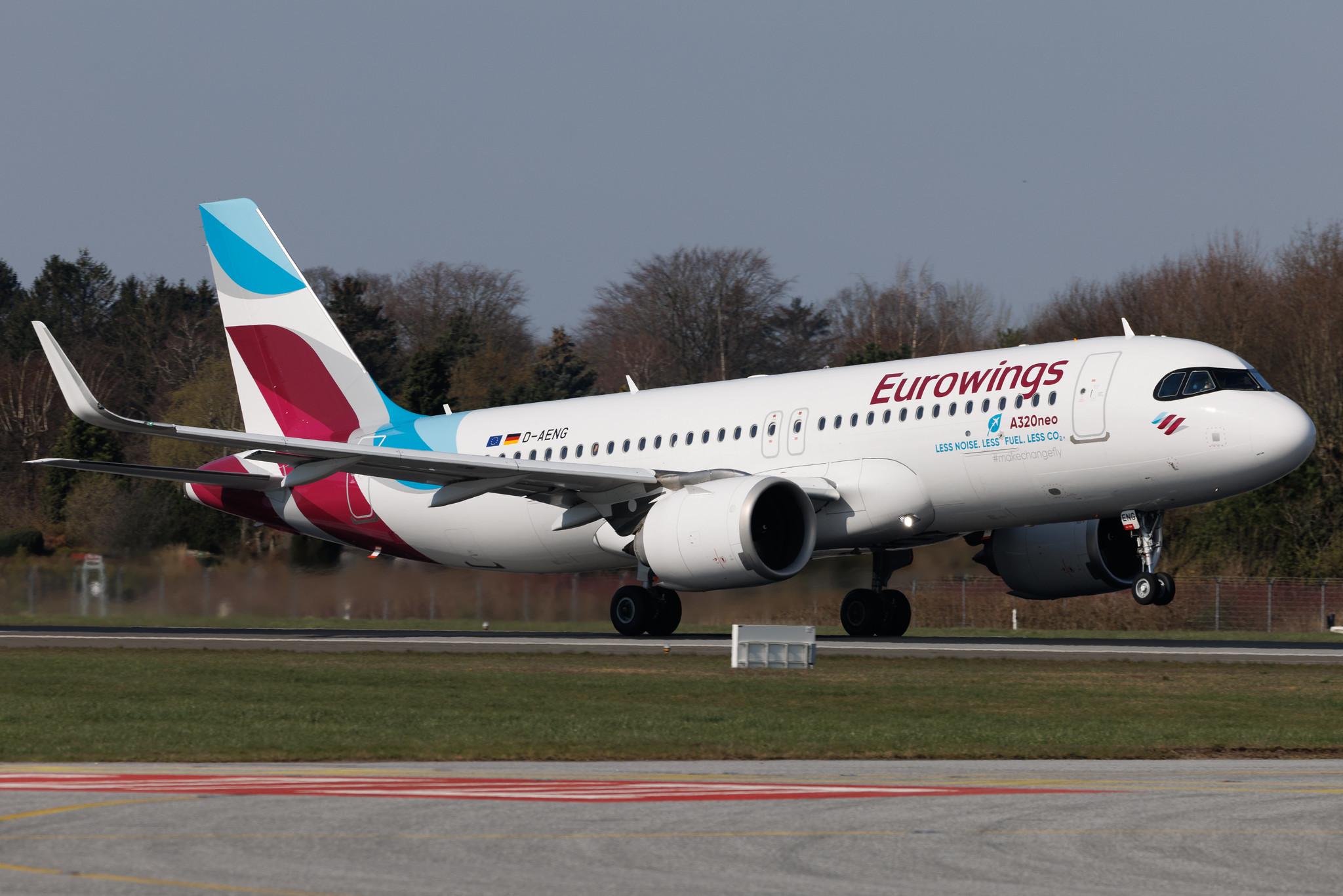 Hamburg Airport: Eurowings (EW / EWG) | Airbus A320-251N A20N | D-AENG | MSN 10970