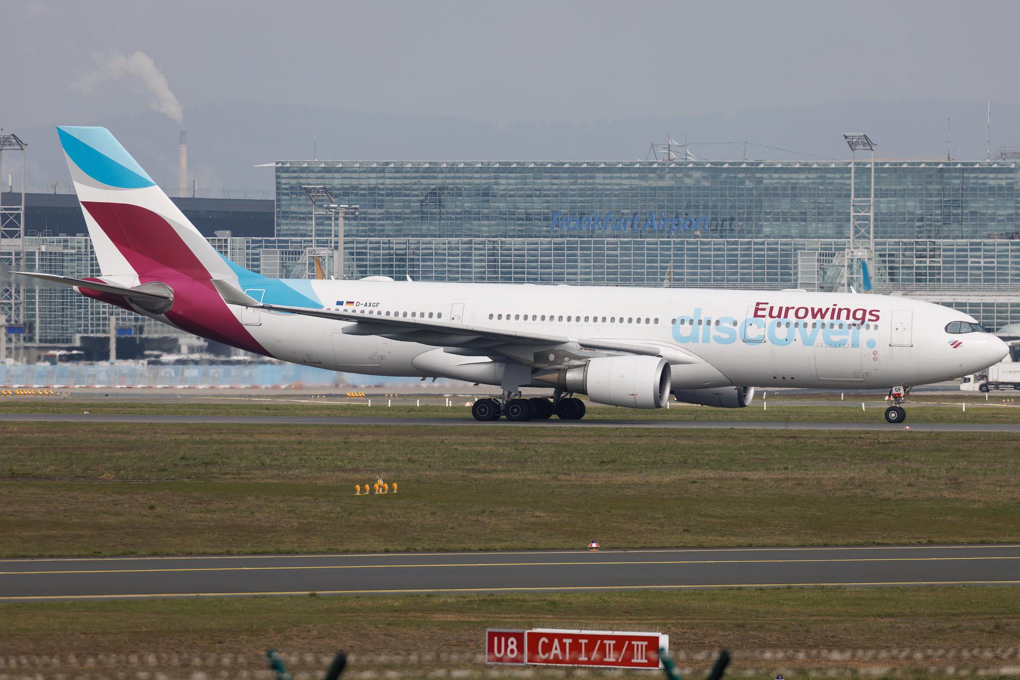 Frankfurt Airport: Eurowings Discover (4Y / OCN) | Airbus A330-203 A332 | D-AXGF | MSN 0616