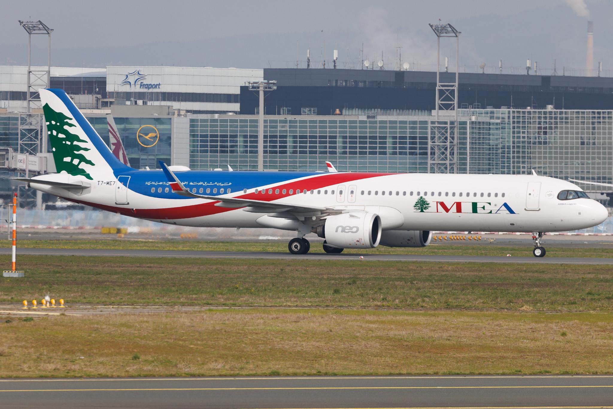 Frankfurt Airport: MEA (ME / MEA) | Airbus A321-271NX A21N | T7-ME7 | MSN 10116