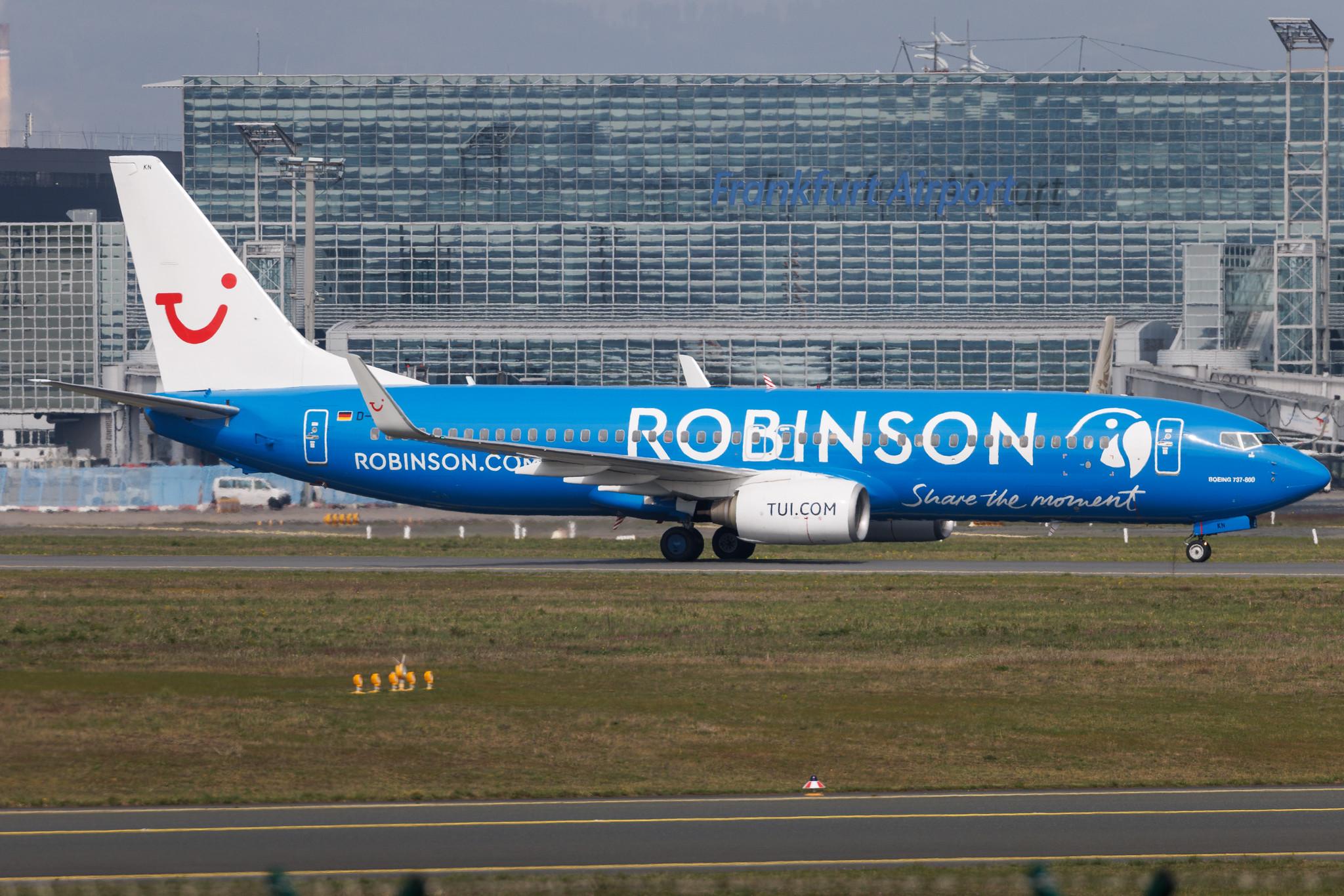 Frankfurt Airport: TUI (X3 / TUI) | Livery: Robinson Club Resorts Livery | Operator: TUI fly | Boeing 737-86J B738 | D-ABKN | MSN 37756