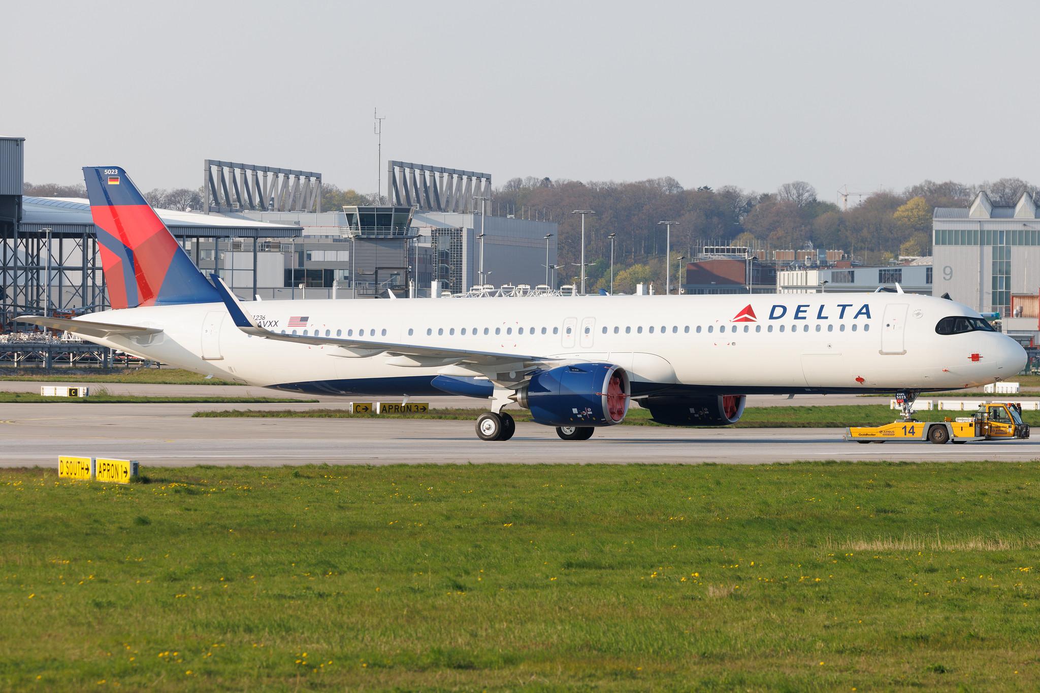 Hamburg Finkenwerder: Delta Air Lines (DL / DAL) | Airbus A321-271NX A21N | D-AVXX | N523DE | MSN 11236