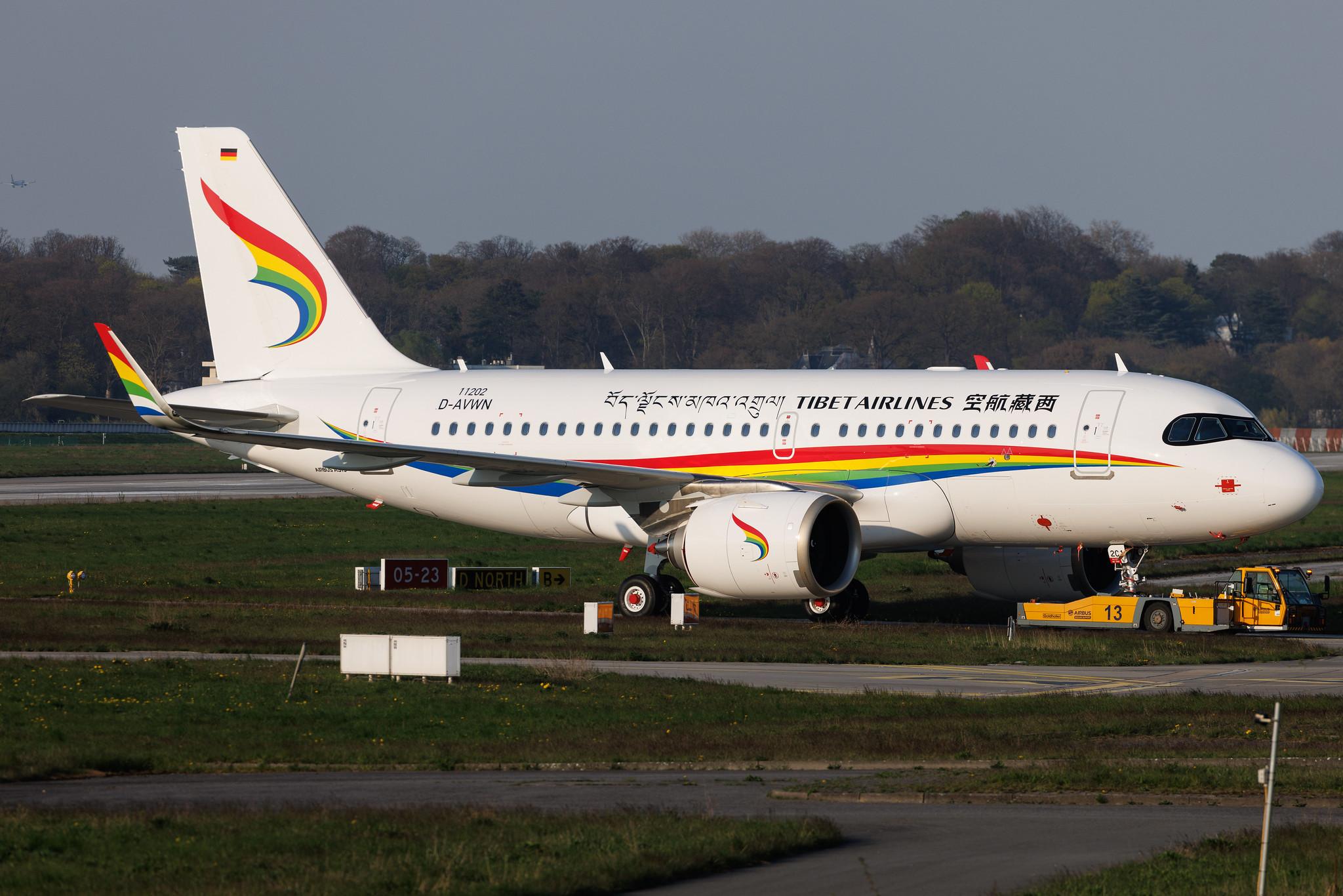 Hamburg Finkenwerder: Tibet Airlines (TV / TBA) | Airbus A319-153N A19N | D-AVWN | B-32C1 | MSN 11202