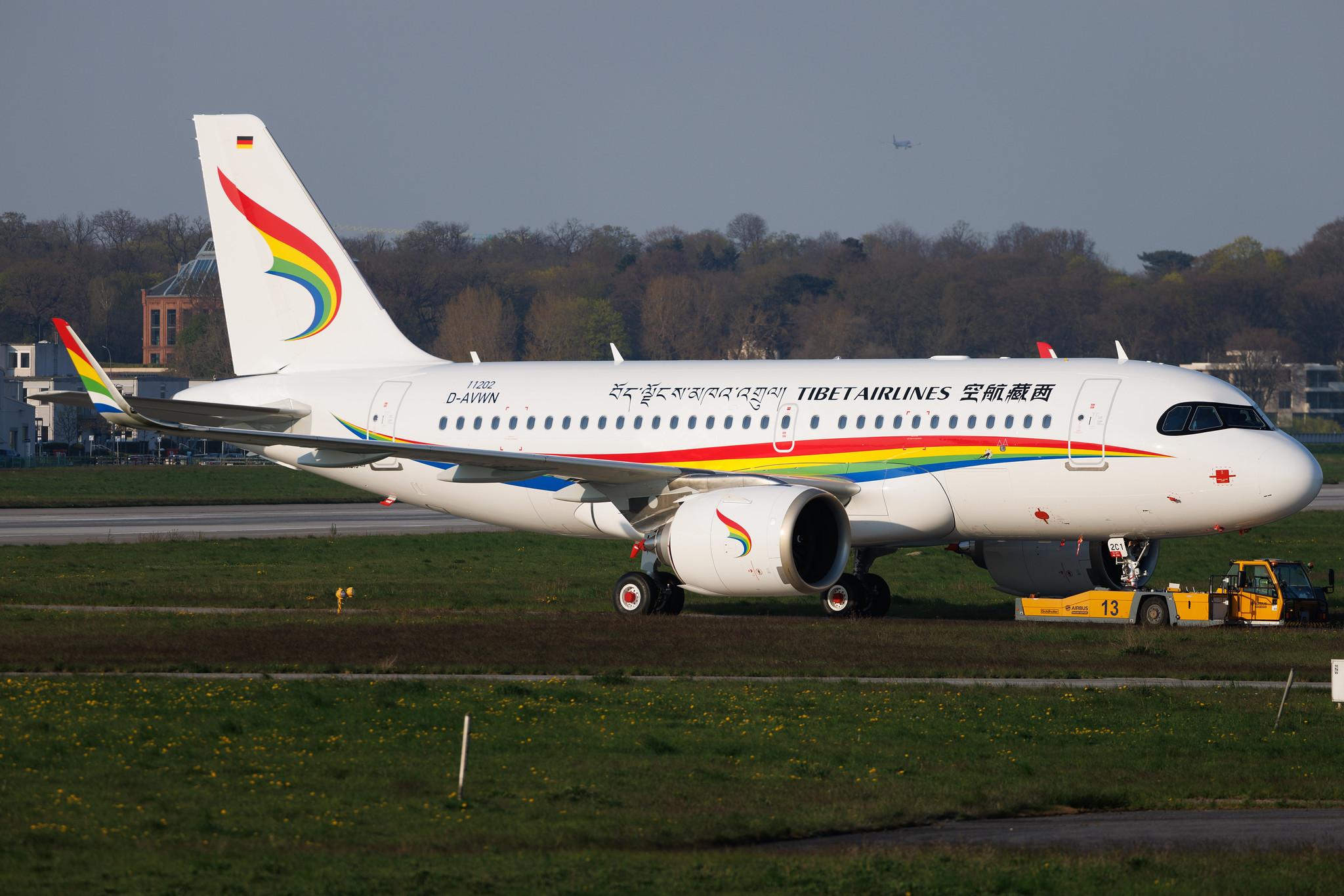 Hamburg Finkenwerder: Tibet Airlines (TV / TBA) | Airbus A319-153N A19N | D-AVWN | B-32C1 | MSN 11202