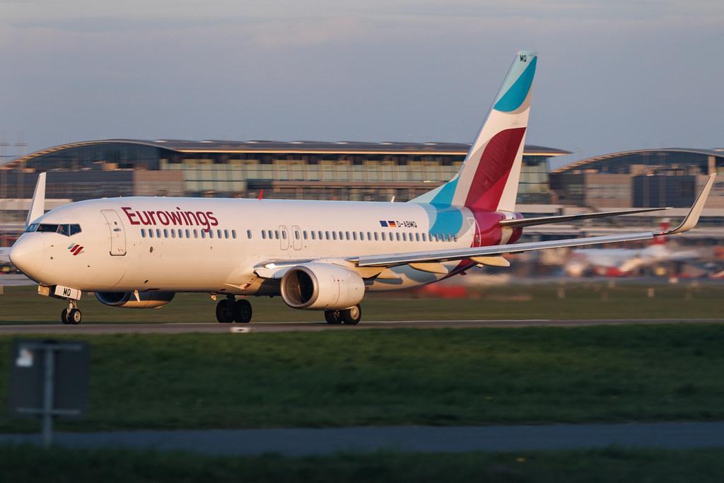 Hamburg Airport: Eurowings (EW / EWG) | Operator: TUI fly | Boeing 737-86J B738 | D-ABMQ | MSN 37780