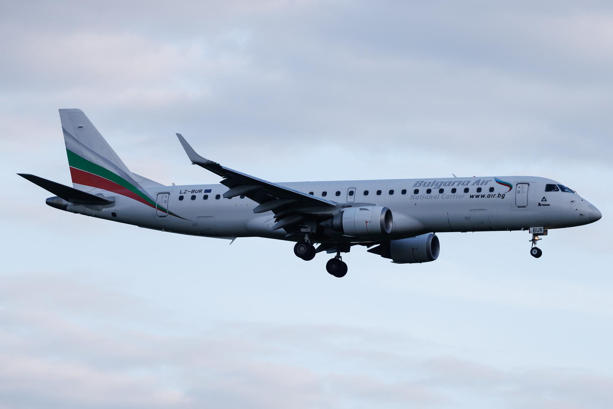 Brussels Airport: Bulgaria Air (FB / LZB) | Embraer E190STD E190 | LZ-BUR | MSN 19000551