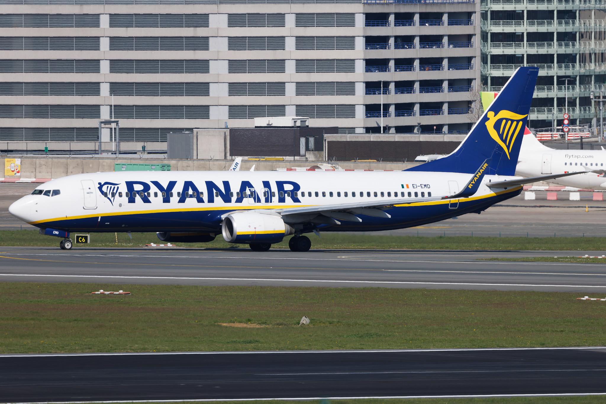 Brussels Airport: Ryanair (FR / RYR) | Boeing 737-8AS B738 | EI-EMD | MSN 38509