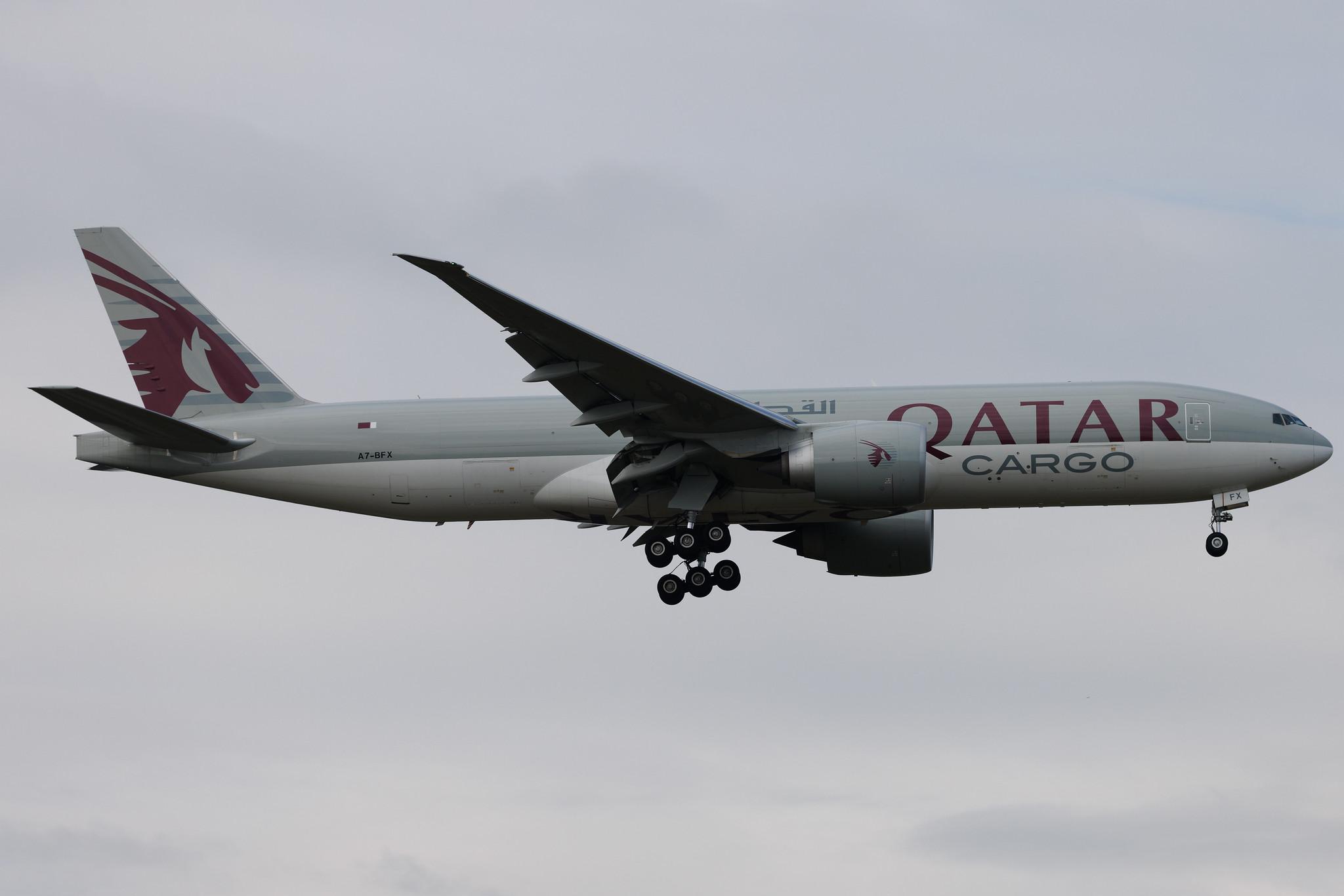 Frankfurt Airport: Qatar Cargo (QR / QTR) | Operator: Qatar Airways | B77L | A7-BFX | MSN 66870