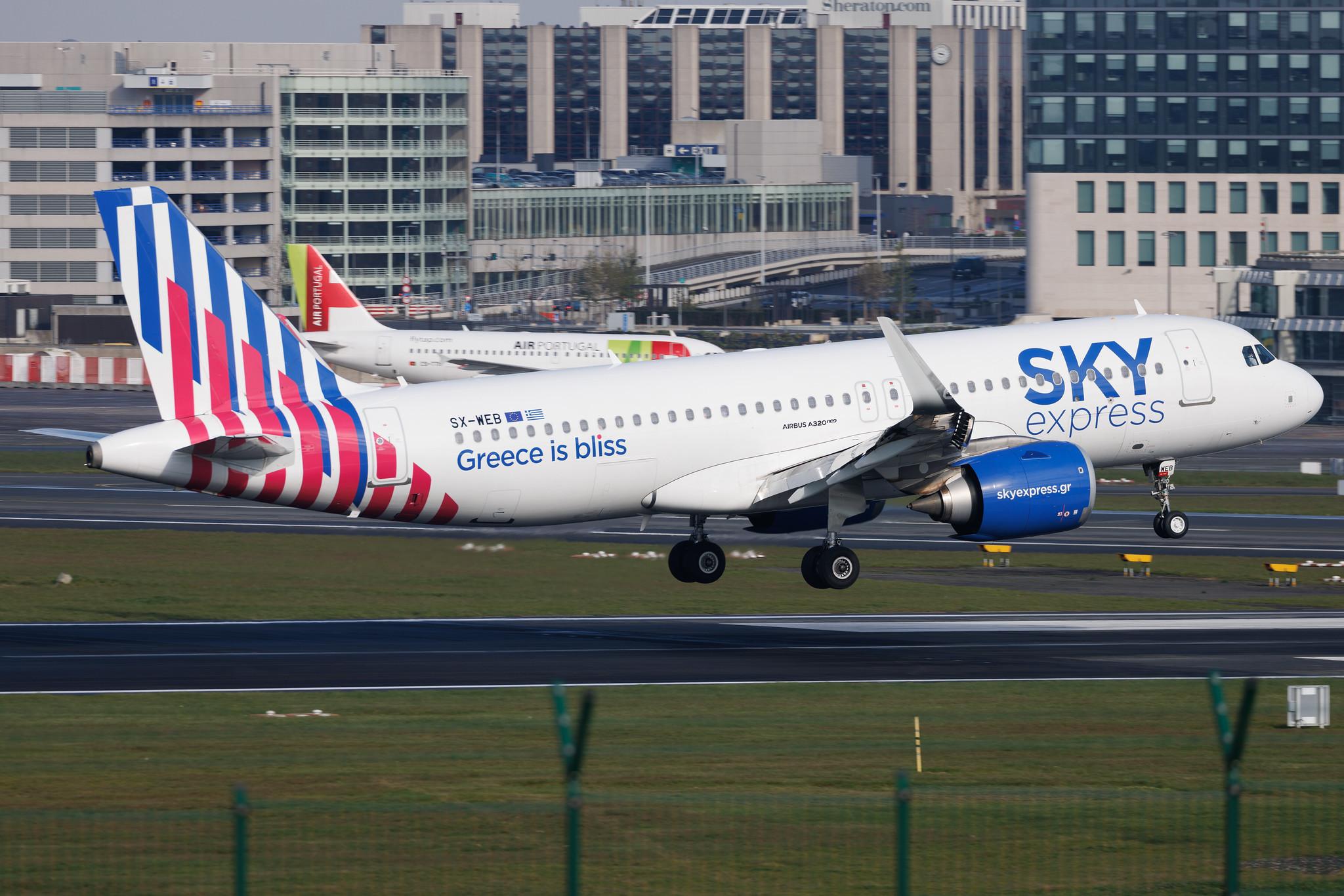 Brussels Airport: SKY express (GQ / SEH) | Airbus A320-251N A20N | SX-WEB | MSN 09507