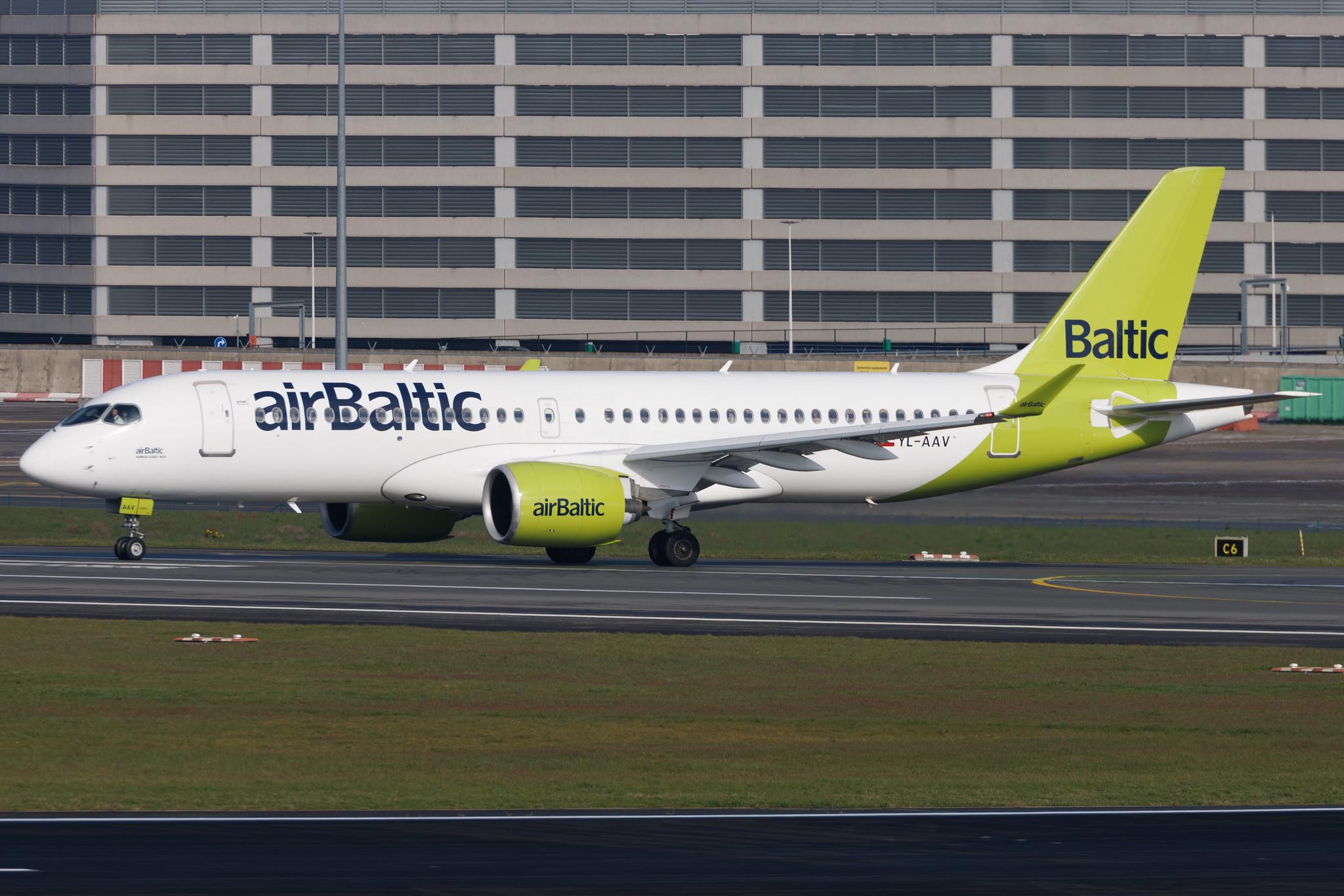 Brussels Airport: Air Baltic (BT / BTI) | Airbus A220-300 BCS3 | YL-AAV | MSN 55071