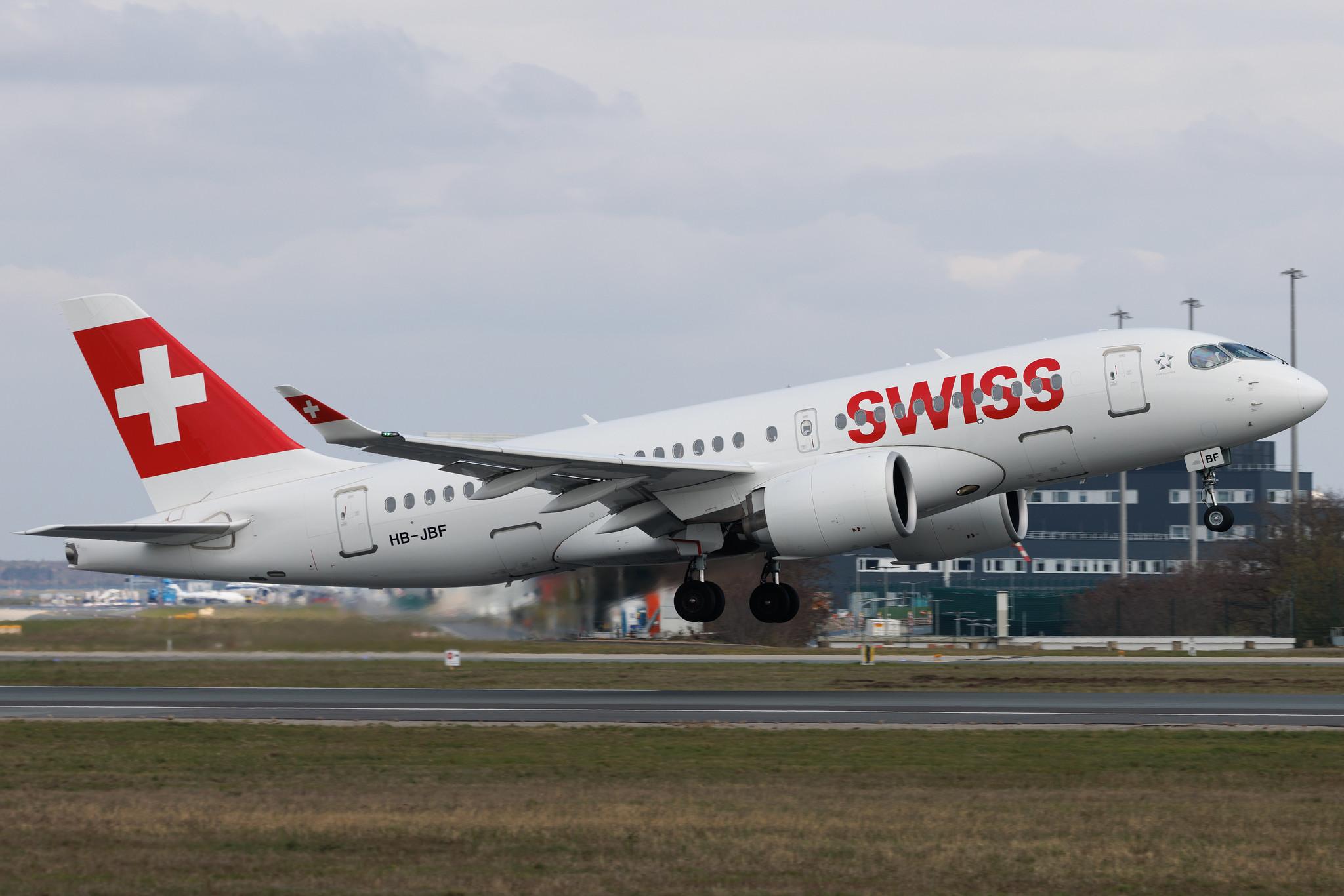 Frankfurt Airport: Swiss (LX / SWR) | Airbus A220-100 BCS1 | HB-JBF | MSN 50015