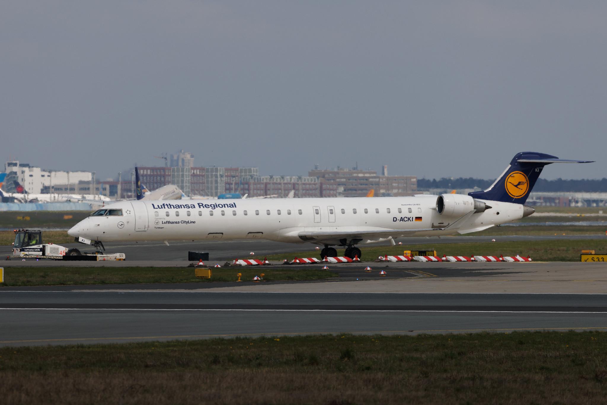 Frankfurt Airport: Lufthansa (LH / DLH) | Operator: Lufthansa CityLine | Mitsubishi CRJ-900LR CRJ9 | D-ACKI | MSN 15088