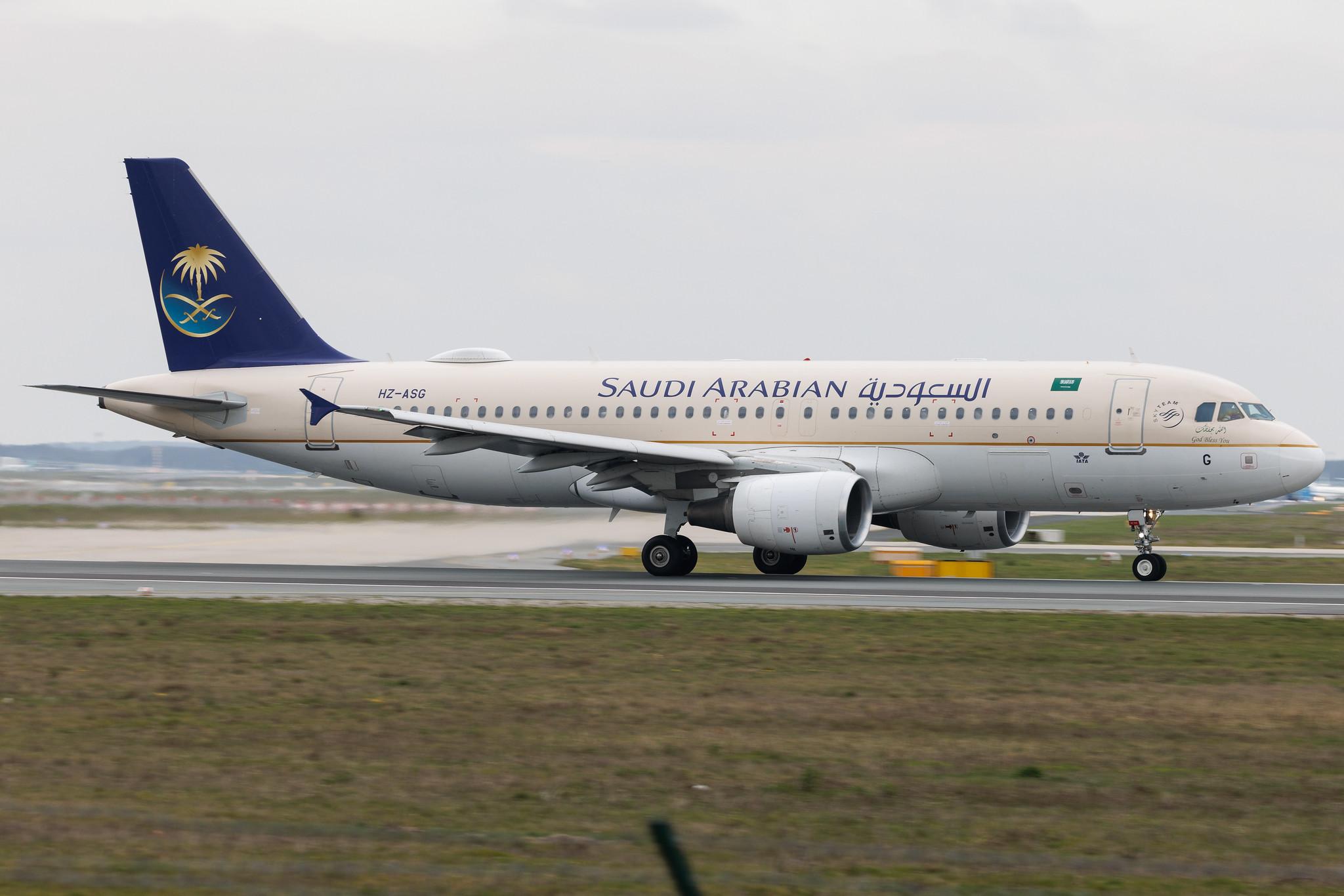 Frankfurt Airport: Saudia (SV / SVA) | Operator: Saudi Arabian Airlines | Airbus A320-214 A320 | HZ-ASG | MSN 5223