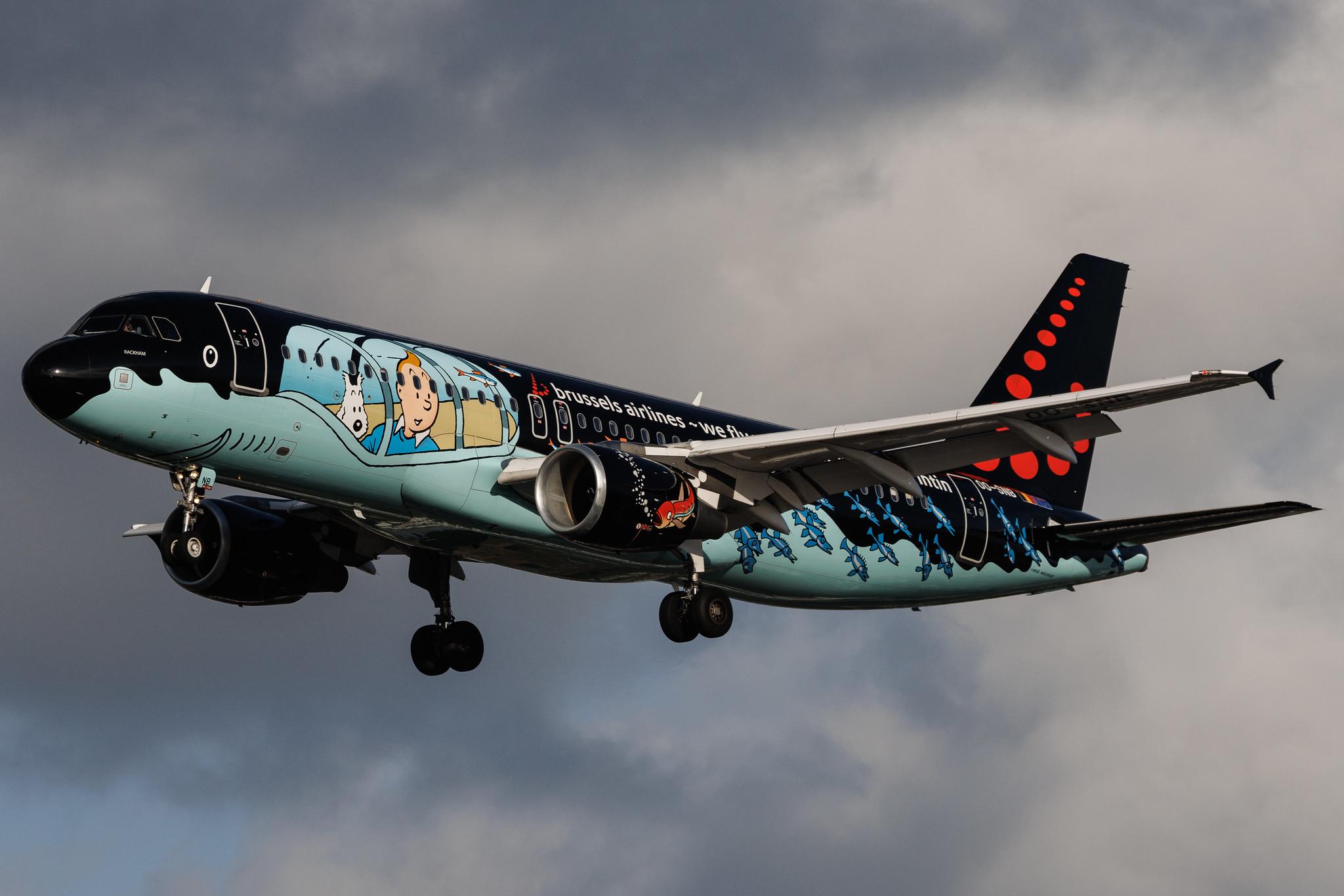 Hamburg Airport: Brussels Airlines (SN / BEL) | Livery: Tintin comics Livery | Airbus A320-214 A320 | OO-SNB | MSN 1493