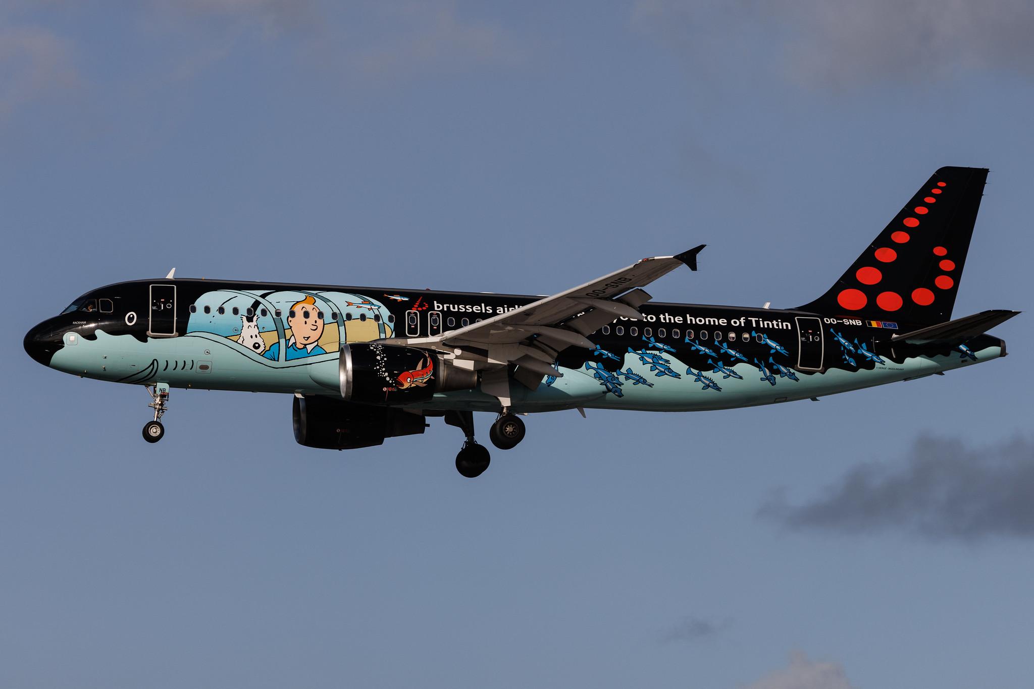 Hamburg Airport: Brussels Airlines (SN / BEL) | Livery: Tintin comics Livery | Airbus A320-214 A320 | OO-SNB | MSN 1493