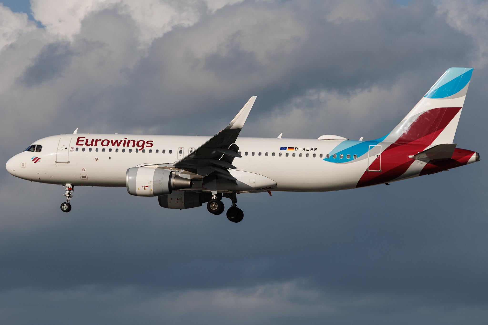 Hamburg Airport: Eurowings (EW / EWG) | Airbus A320-214 A320 | D-AEWW | MSN 7615