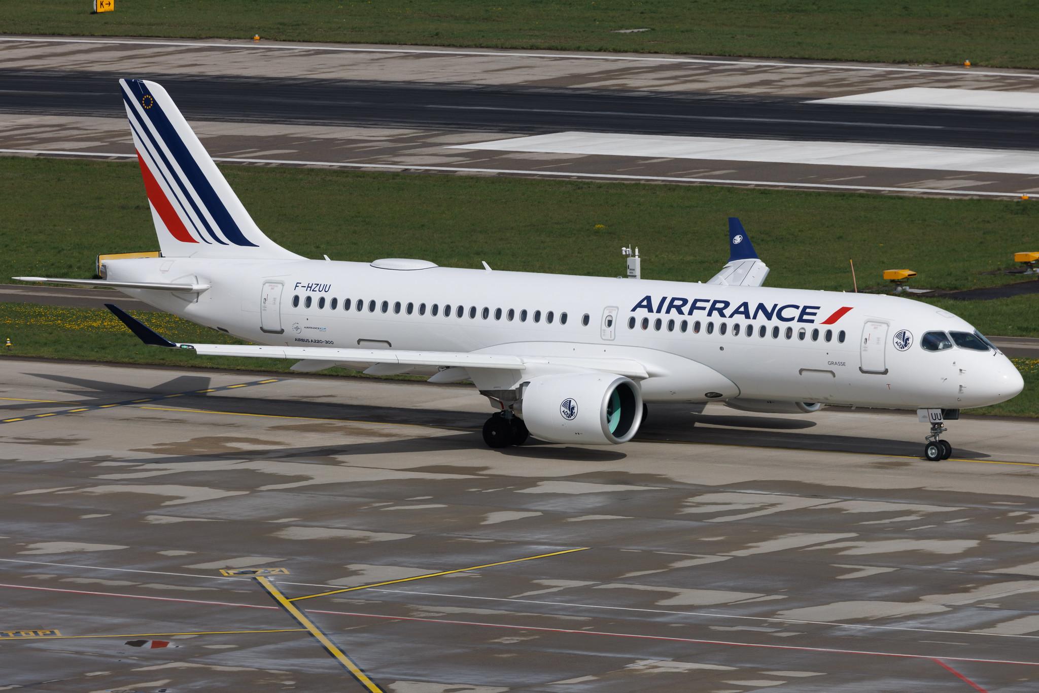 Flughafen Zürich: Air France (AF / AFR) | Airbus A220-300 BCS3 | F-HZUU | MSN 55213