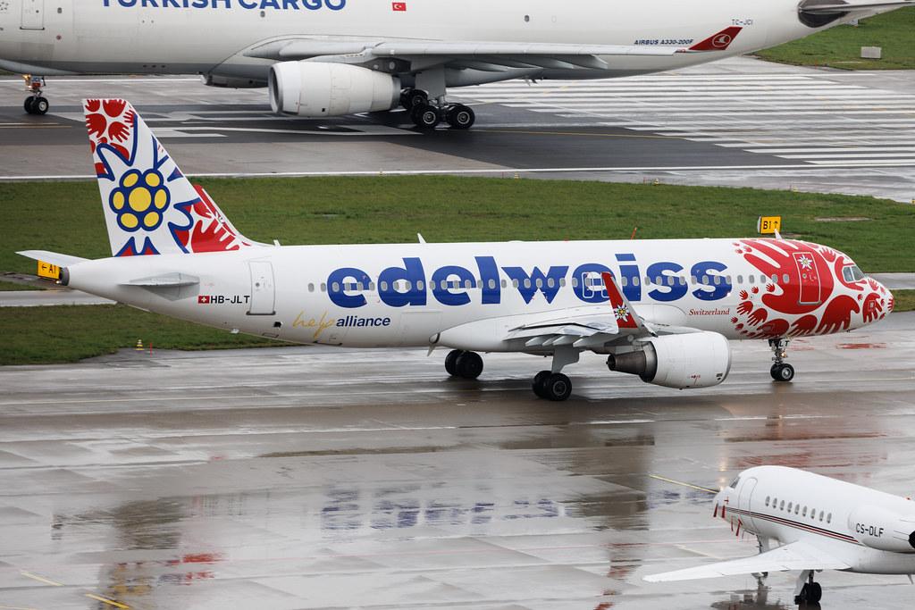 Flughafen Zürich: Edelweiss Air (WK / EDW) | Livery: Help Alliance Livery | Airbus A320-214 A320 | HB-JLT | MSN 5518
