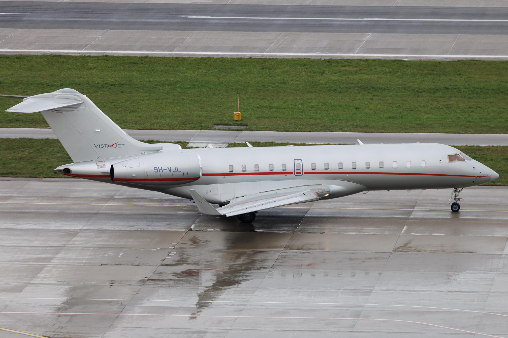 Flughafen Zürich: VistaJet Malta (/ VJT) | Operator: VistaJet |  Bombardier Global 6000 GLEX | 9H-VJL | MSN 9626