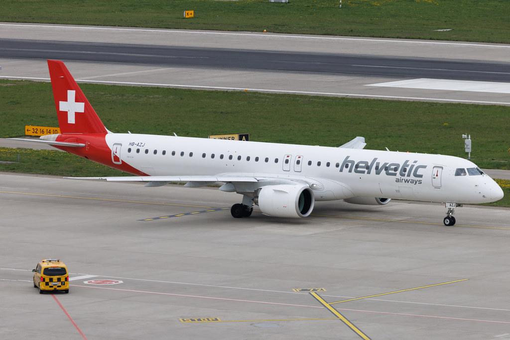 Flughafen Zürich: Helvetic Airways (2L / OAW) | Embraer E195-E2 E295 | HB-AZJ | MSN 19020057
