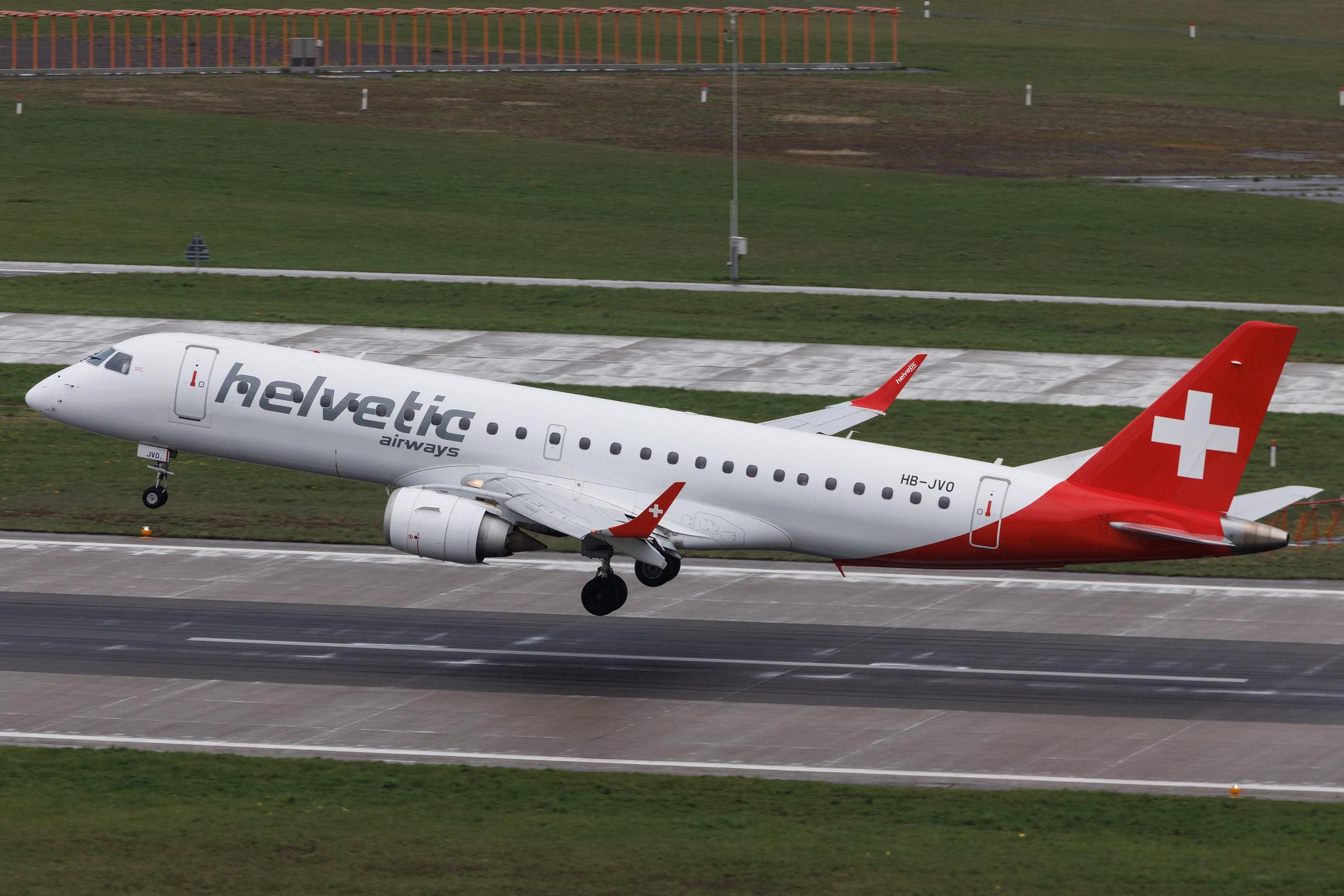 Flughafen Zürich: Helvetic Airways (2L / OAW) | E190 | HB-JVO | MSN 19000294