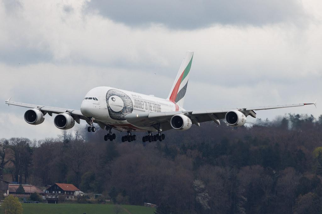 Flughafen Zürich: Emirates (EK / UAE) | Livery: Journey to the Future Livery | Airbus A380-861 A388 | A6-EOD | MSN 168