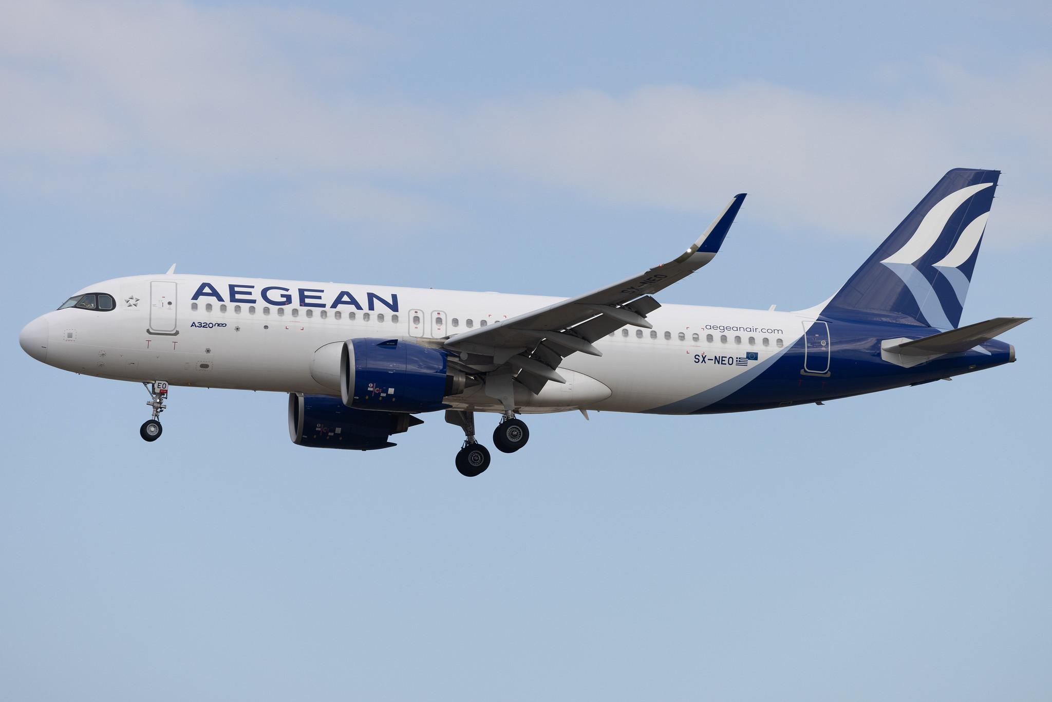 Frankfurt Airport: Aegean Airlines (A3 / AEE) | Airbus A320-271N A20N | SX-NEO | MSN 9400