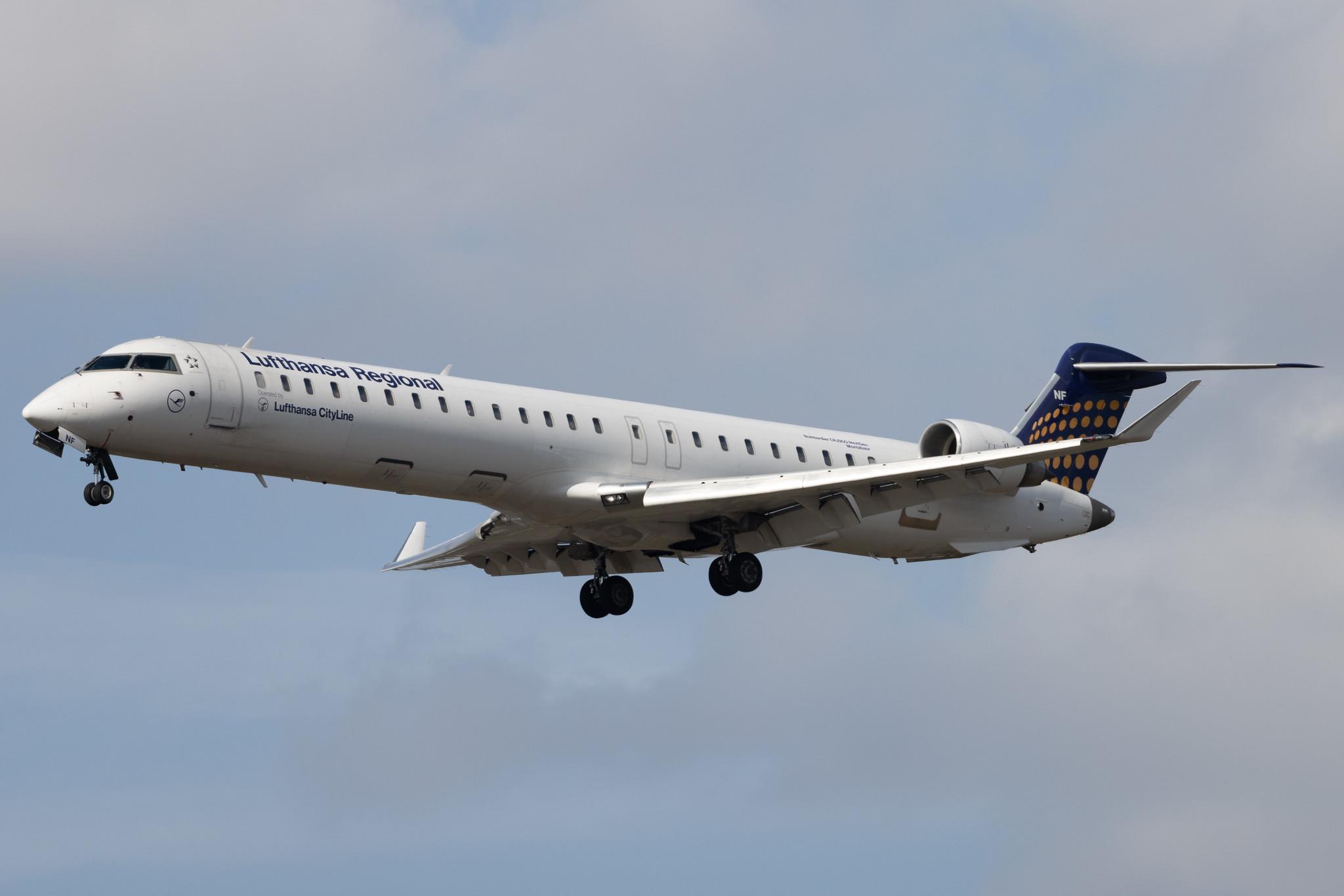 Frankfurt Airport: Lufthansa (LH / DLH) | Operator: Lufthansa CityLine | Mitsubishi CRJ-900LR CRJ9 | D-ACNF | MSN 15243