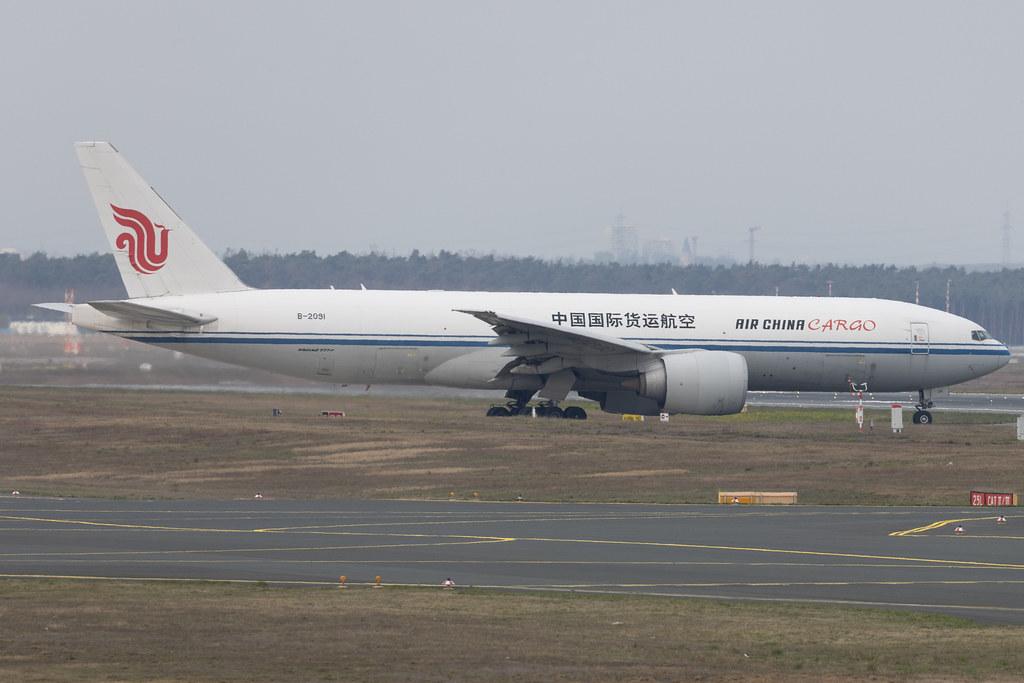 Frankfurt Airport: Air China Cargo (/ CAO) | Boeing 777-FFT B77L | B-2091 | MSN 44682