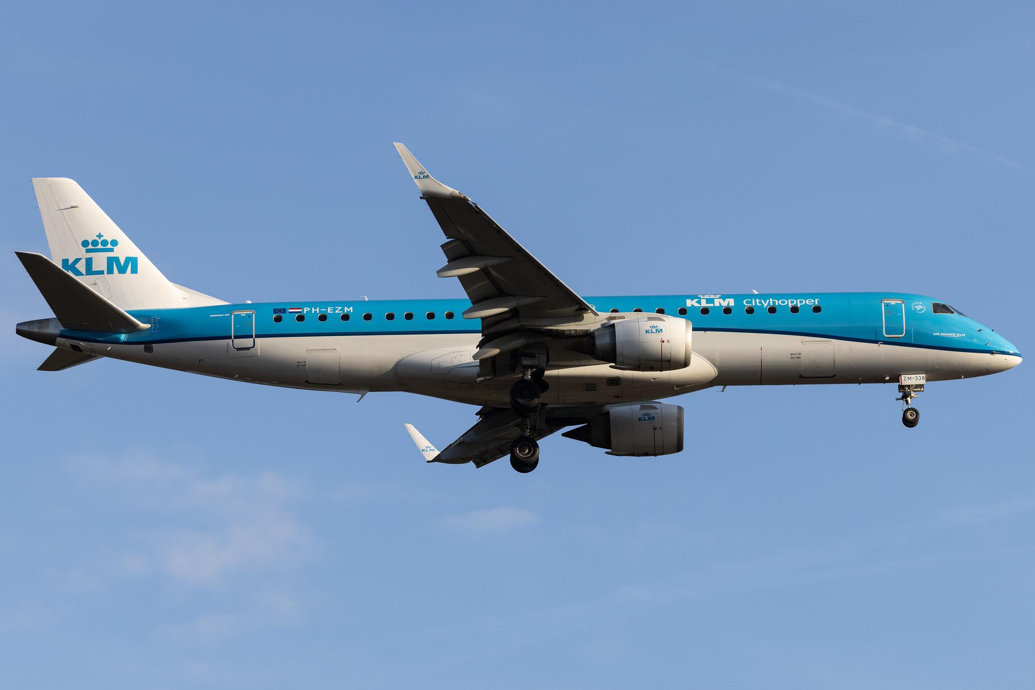 Frankfurt Airport: KLM (KL / KLM) | Operator: KLM Cityhopper | E190 | PH-EZM | MSN 19000338