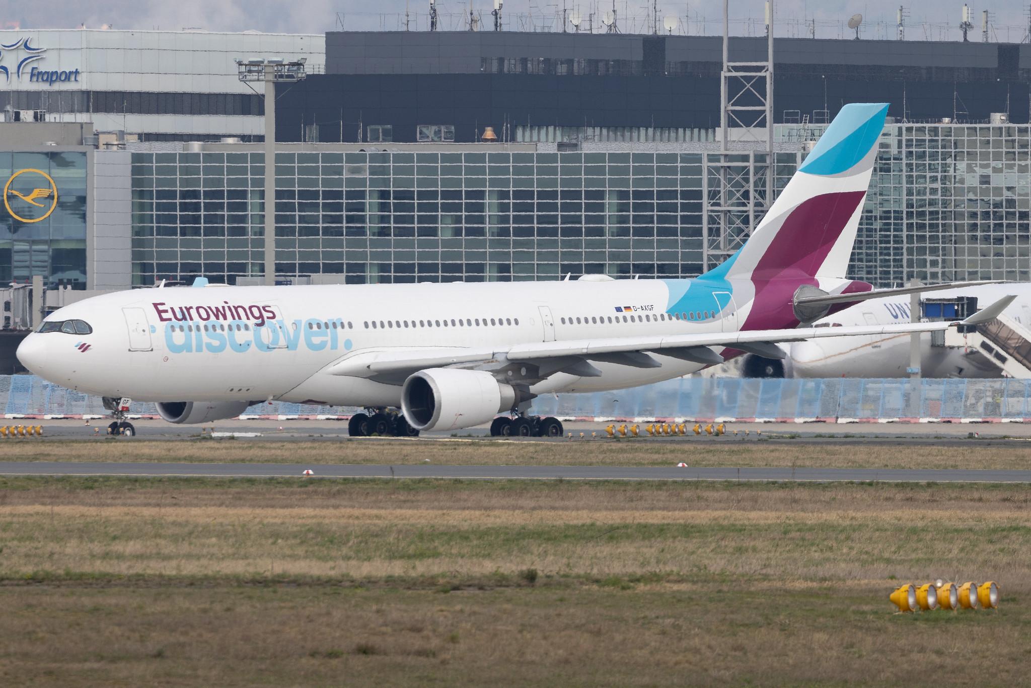 Frankfurt Airport: Eurowings Discover (4Y / OCN) | Airbus A330-203 A332 | D-AXGF | MSN 0616