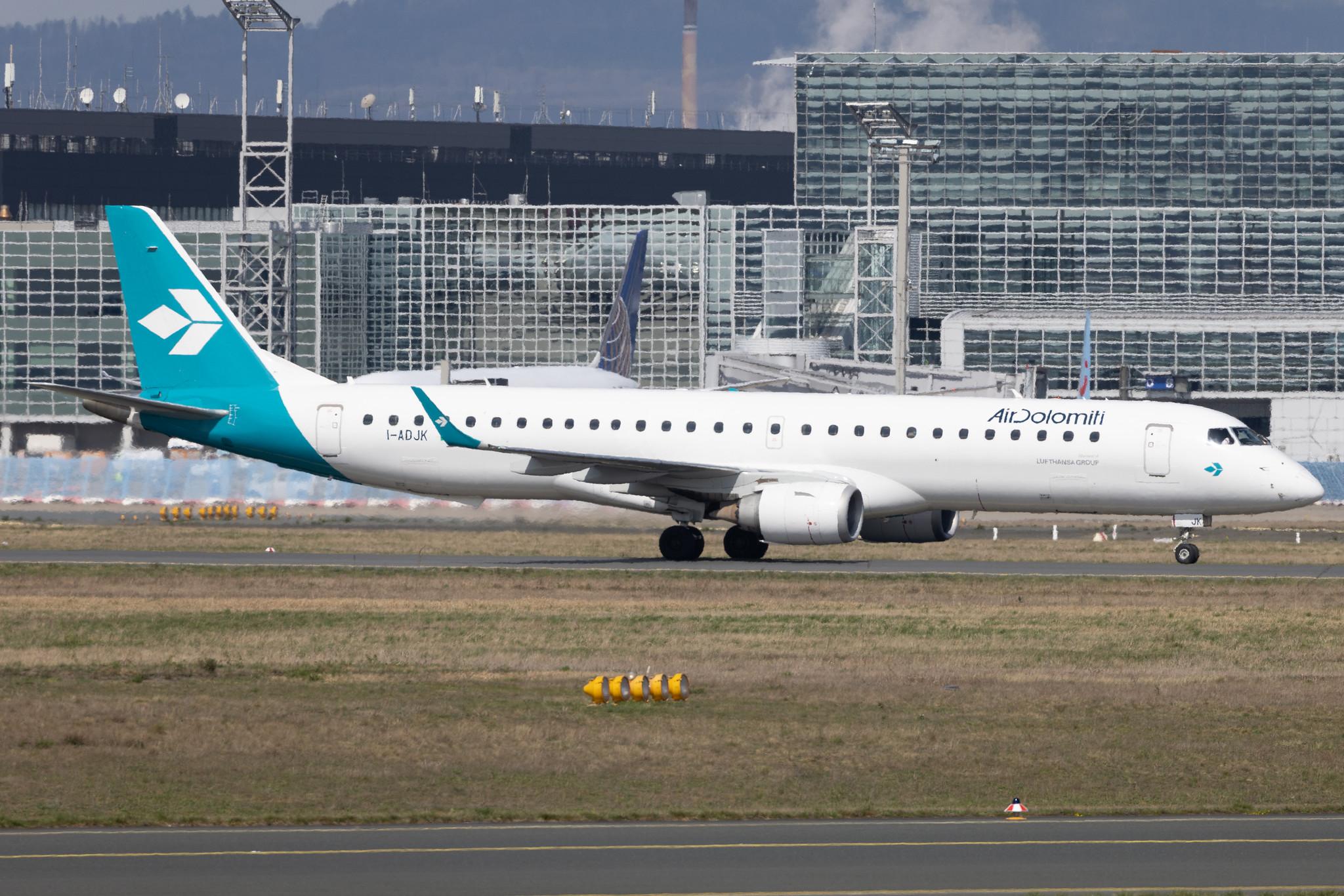 Frankfurt Airport: Air Dolomiti (EN / DLA) | Embraer E195LR E195 | I-ADJK | MSN 19000245