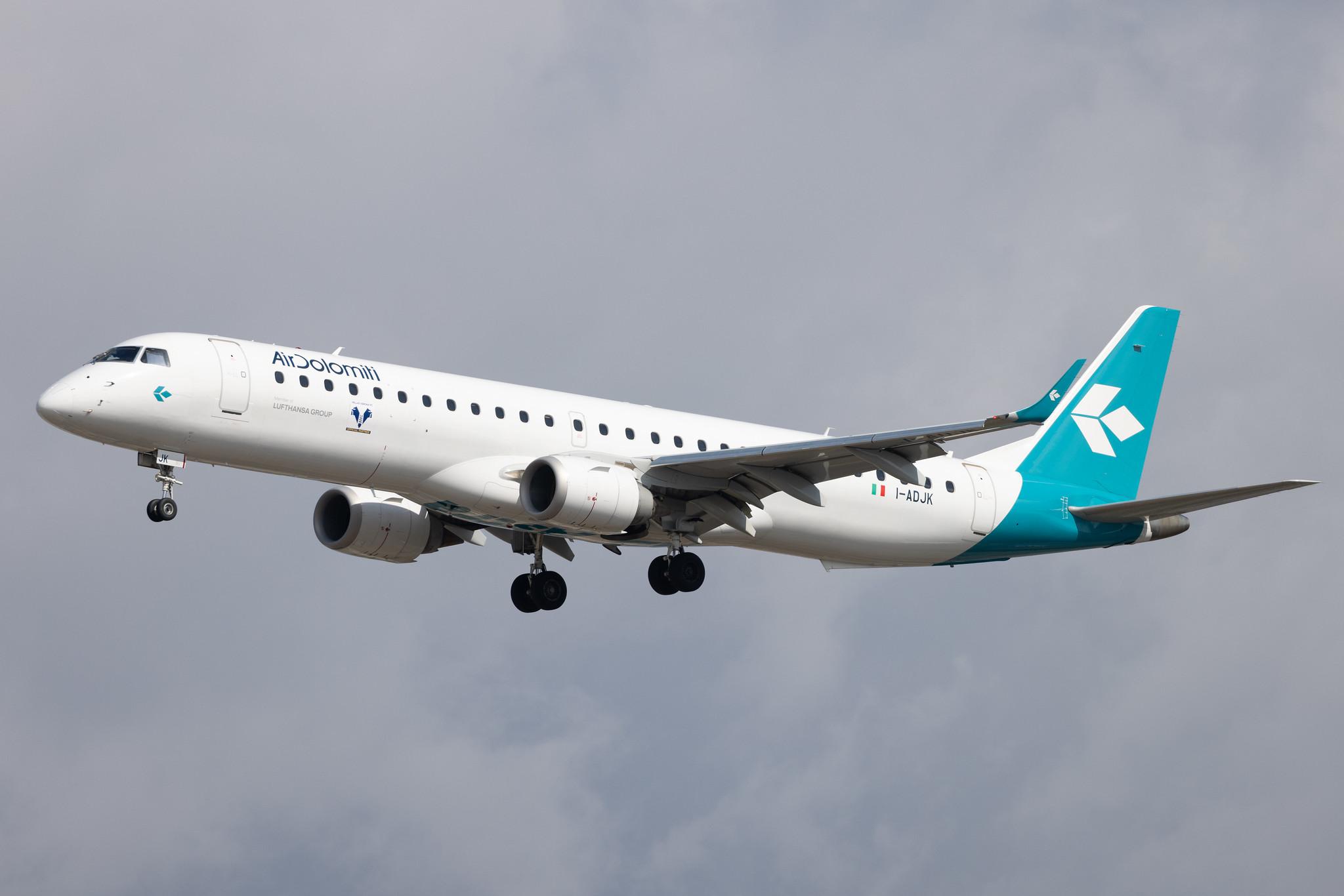 Frankfurt Airport: Air Dolomiti (EN / DLA) | Embraer E195LR E195 | I-ADJK | MSN 19000245