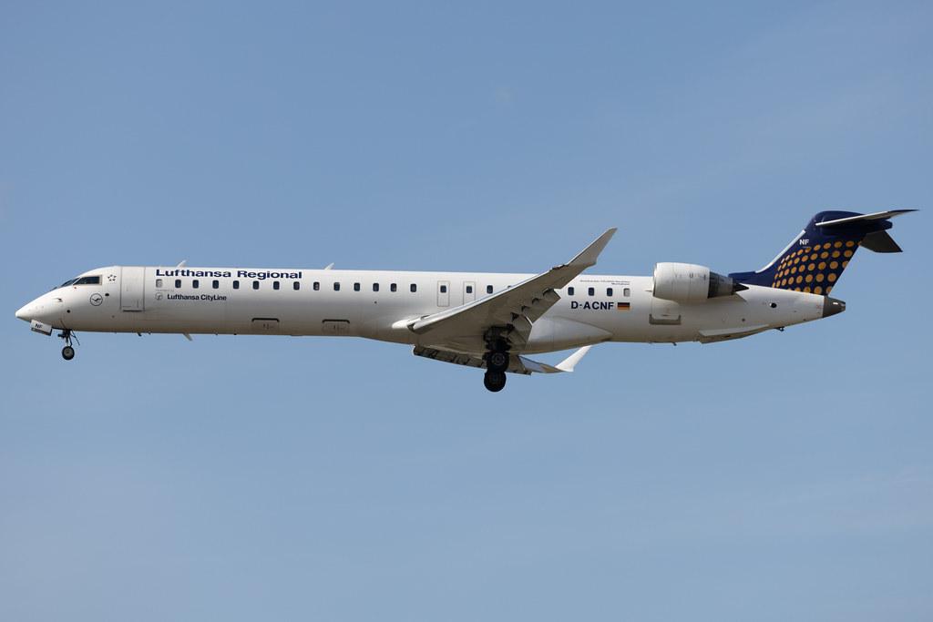 Frankfurt Airport: Lufthansa (LH / DLH) | Operator: Lufthansa CityLine | Mitsubishi CRJ-900LR CRJ9 | D-ACNF | MSN 15243