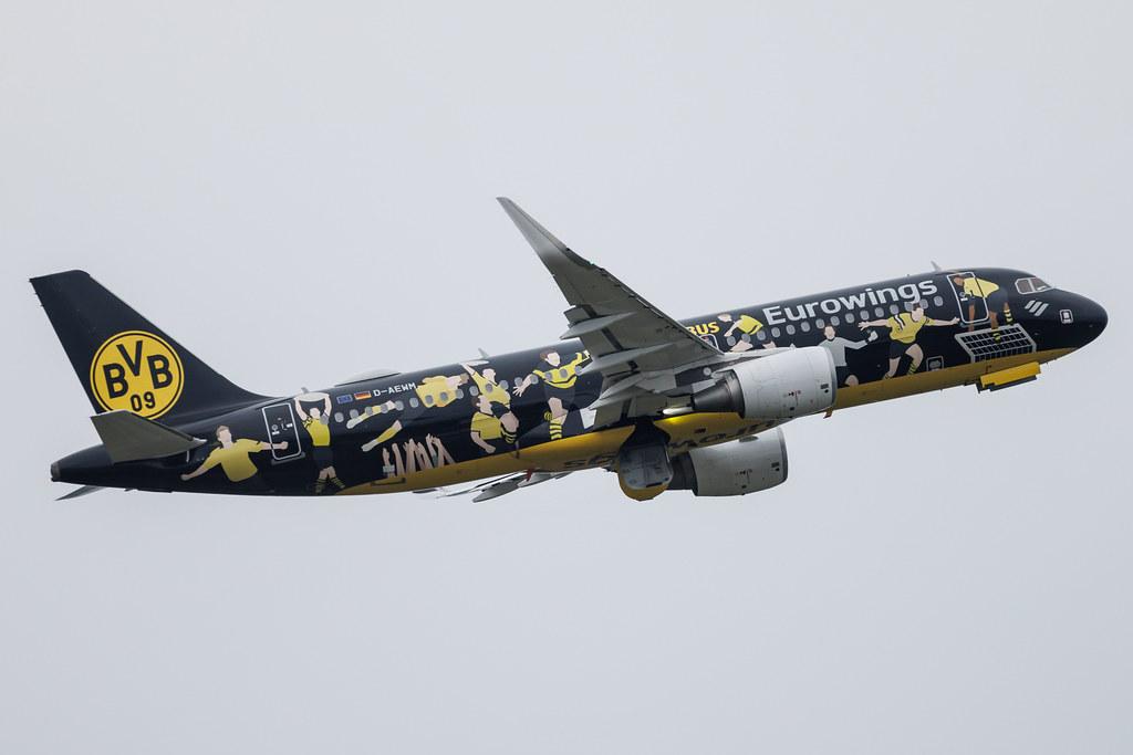 Hamburg Airport: Eurowings (EW / EWG) | Livery: BVB FanAirbus | Airbus A320-214 A320 | D-AEWM | MSN 7259
