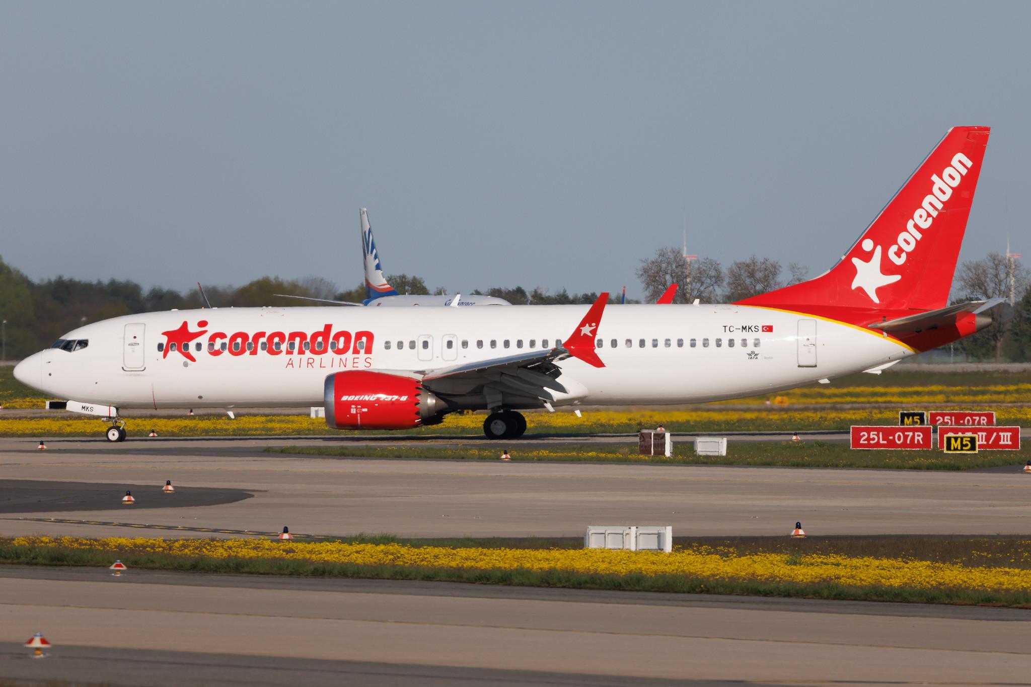 Flughafen Berlin Brandenburg: Corendon Airlines (XC / CAI) | Boeing 737 MAX 8 B38M | TC-MKS | MSN 64936