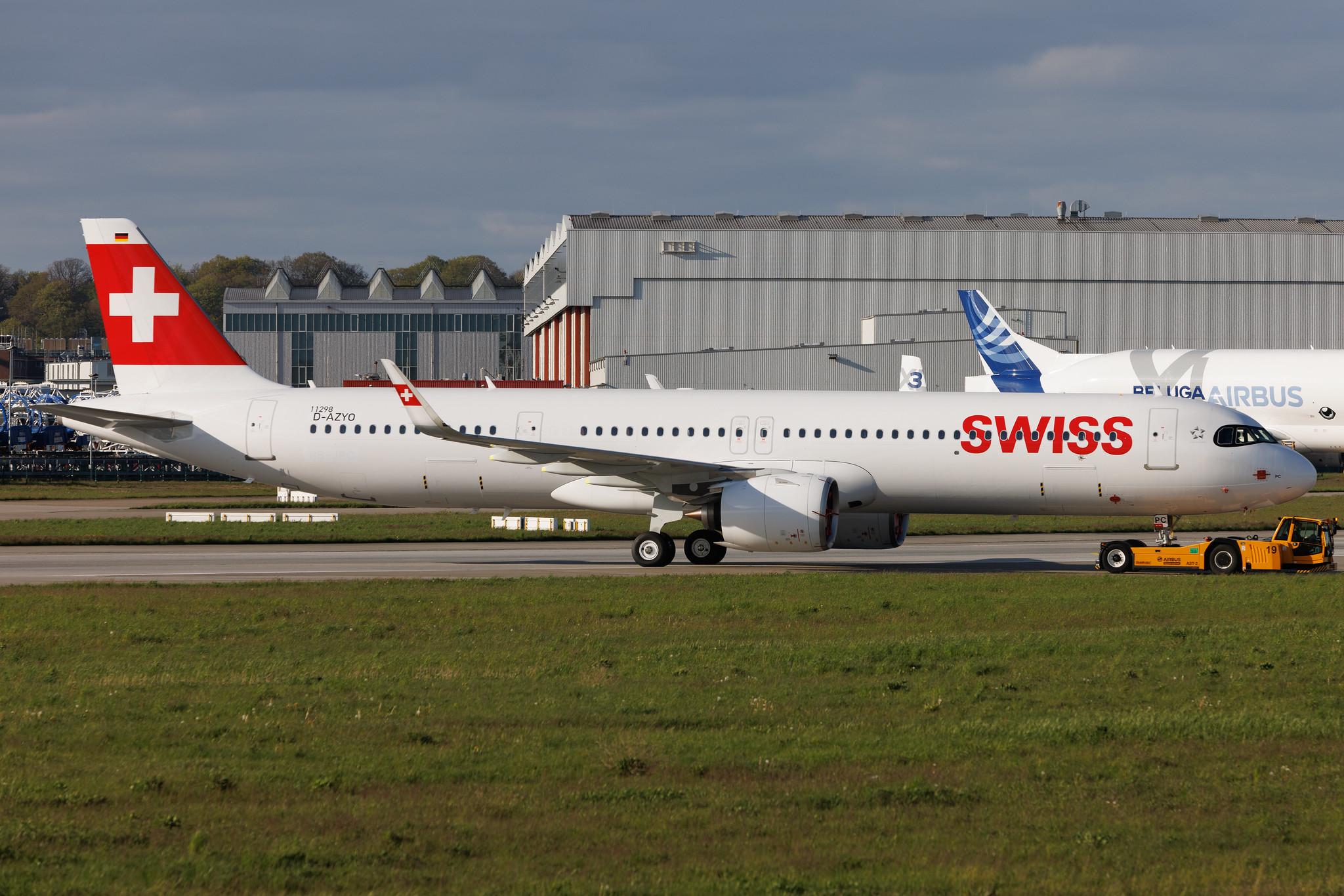 Hamburg Finkenwerder: Swiss (LX / SWR) | Airbus A321-271NX A21N | D-AZYO | HB-JPC | MSN 11298