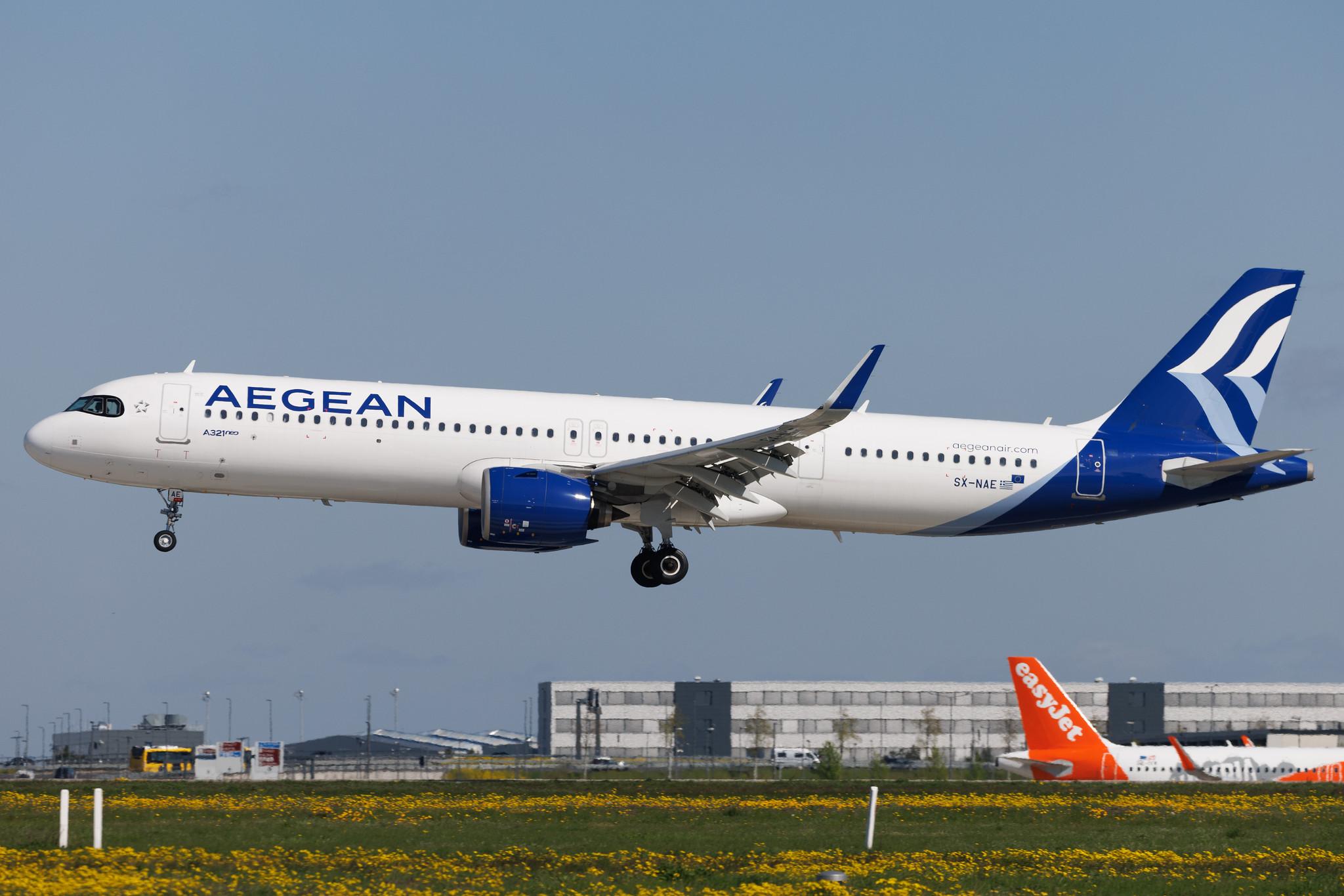 Flughafen Berlin Brandenburg: Aegean Airlines (A3 / AEE) | Airbus A321-271NX A21N | SX-NAE | MSN 10704