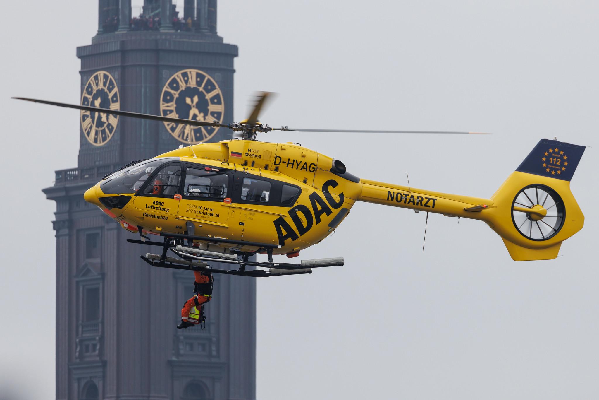 SOS Joint Rescue Operation: ADAC Luftrettung (/ CHX) | Operator: Germany - Air Ambulance |  Airbus Helicopters H145 EC45 | D-HYAG | MSN 20054