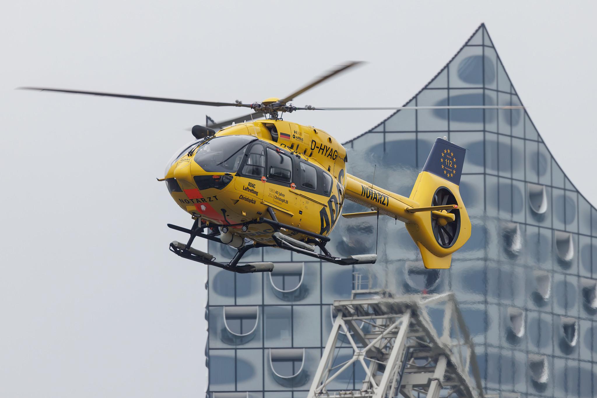 SOS Joint Rescue Operation: ADAC Luftrettung (/ CHX) | Operator: Germany - Air Ambulance |  Airbus Helicopters H145 EC45 | D-HYAG | MSN 20054