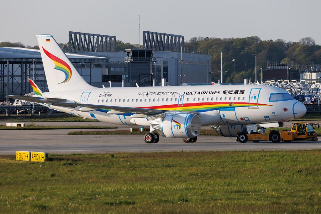 Hamburg Finkenwerder: Tibet Airlines (TV / TBA) | Airbus A319-153N A19N | D-AVWN | B-32C1 | MSN 11202