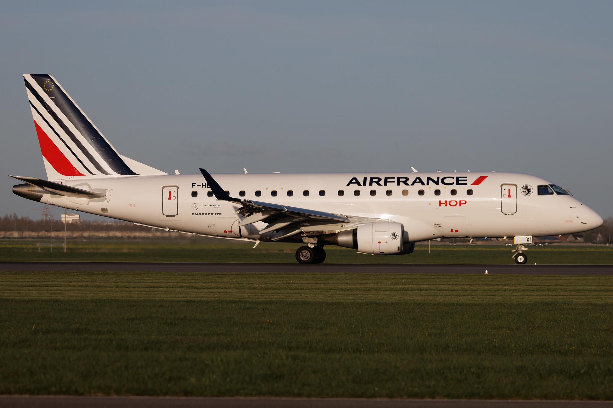Amsterdam Schiphol: Air France (AF / AFR) | Operator: Air France Hop | Embraer E170STD E170 | F-HBXI | MSN 17000310
