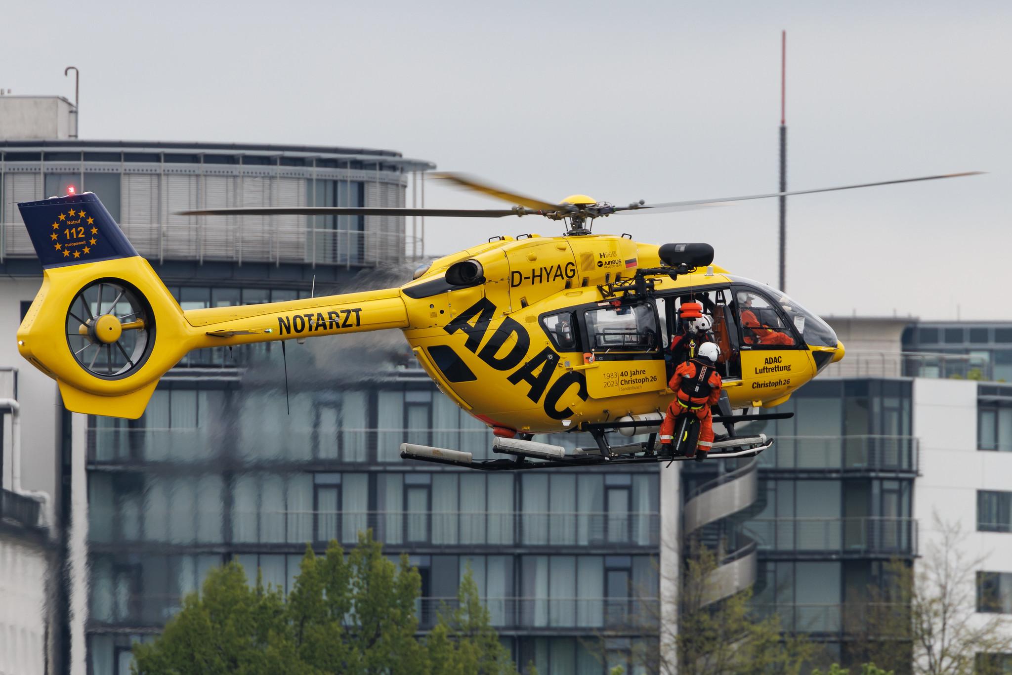 SOS Joint Rescue Operation: ADAC Luftrettung (/ CHX) | Operator: Germany - Air Ambulance |  Airbus Helicopters H145 EC45 | D-HYAG | MSN 20054
