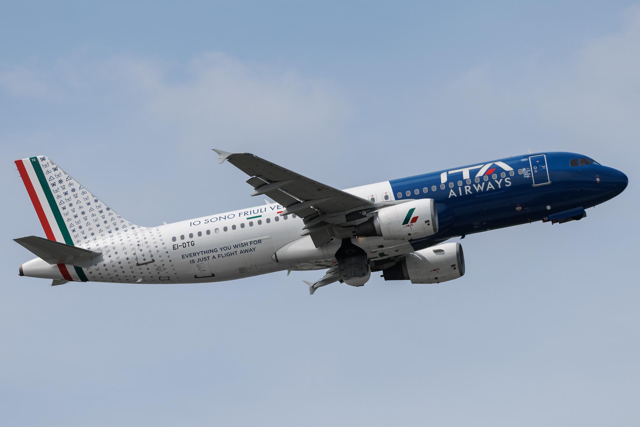 Hamburg Airport: ITA Airways (AZ / ITY) | Livery: Friuli-Venezia Giulia Livery | Airbus A320-216 A320 | EI-DTG | MSN 03921