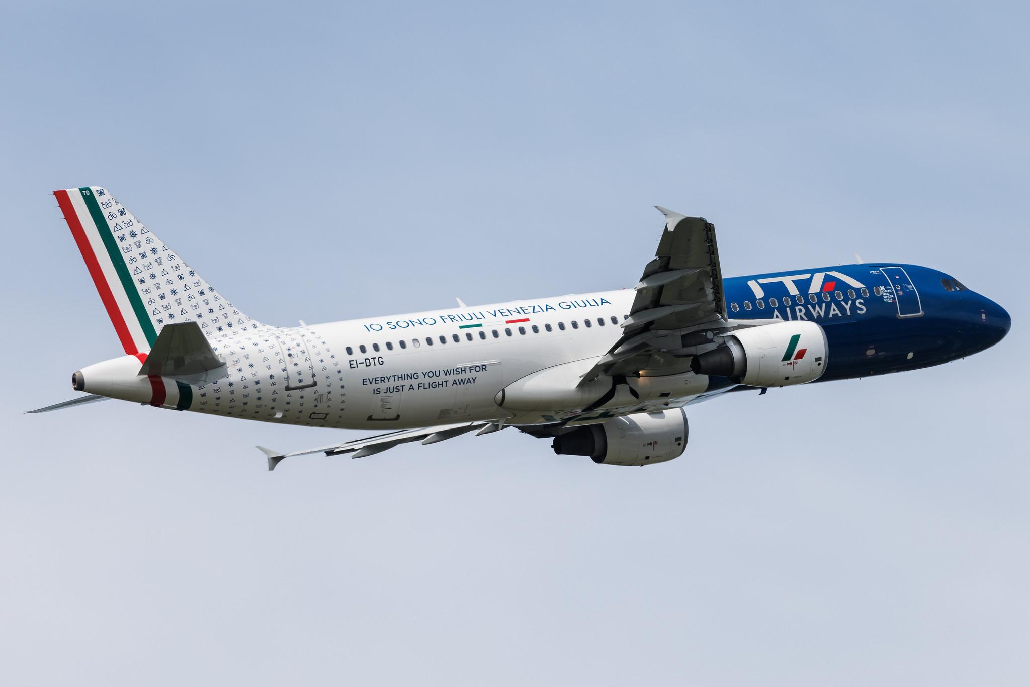 Hamburg Airport: ITA Airways (AZ / ITY) | Livery: Friuli-Venezia Giulia Livery | Airbus A320-216 A320 | EI-DTG | MSN 03921