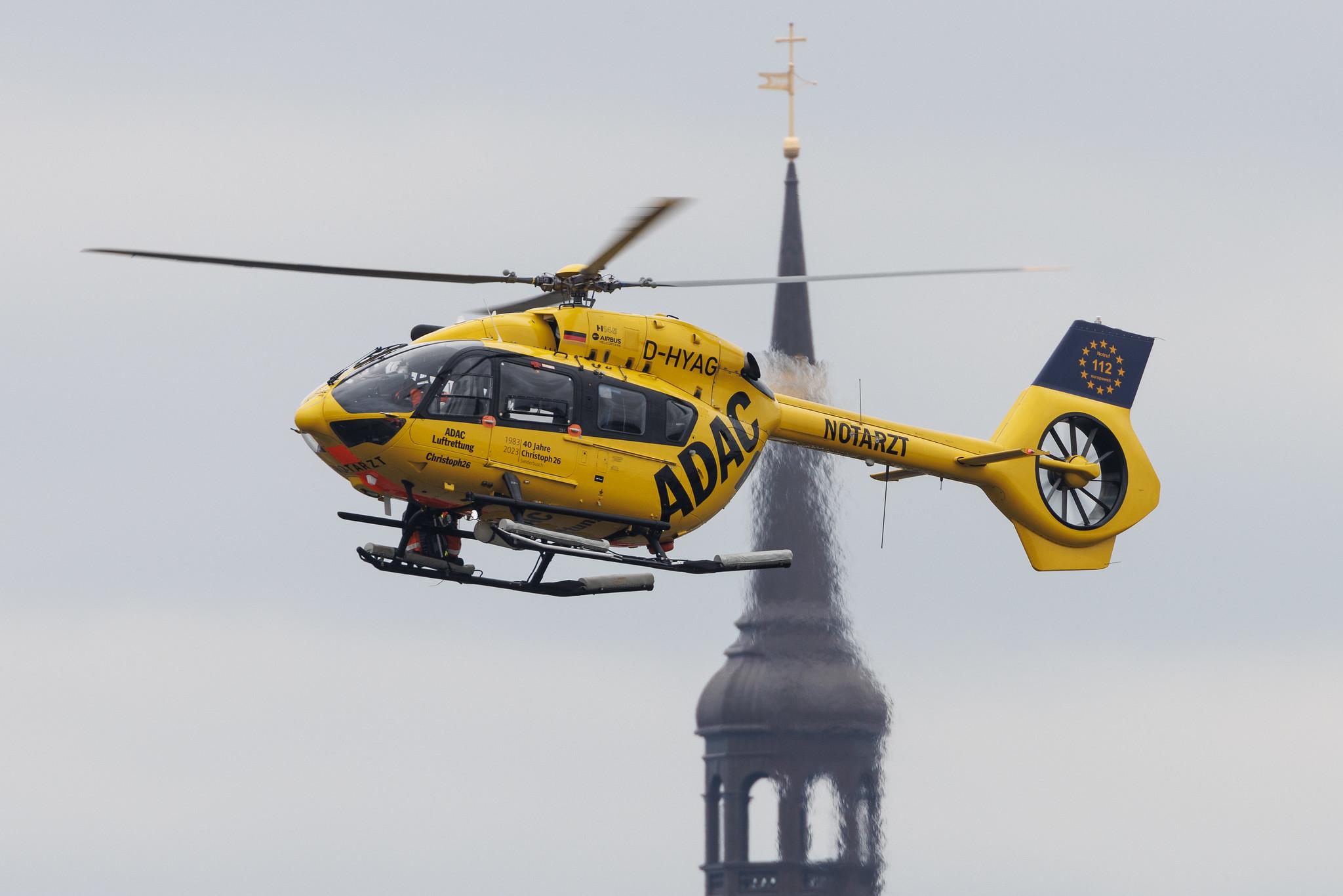 SOS Joint Rescue Operation: ADAC Luftrettung (/ CHX) | Operator: Germany - Air Ambulance |  Airbus Helicopters H145 EC45 | D-HYAG | MSN 20054